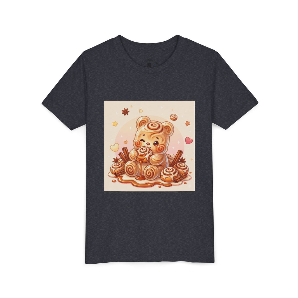 Cinnamon Swirl & Frosting Gooey Gummy Bear Graphic Youth T‑Shirt