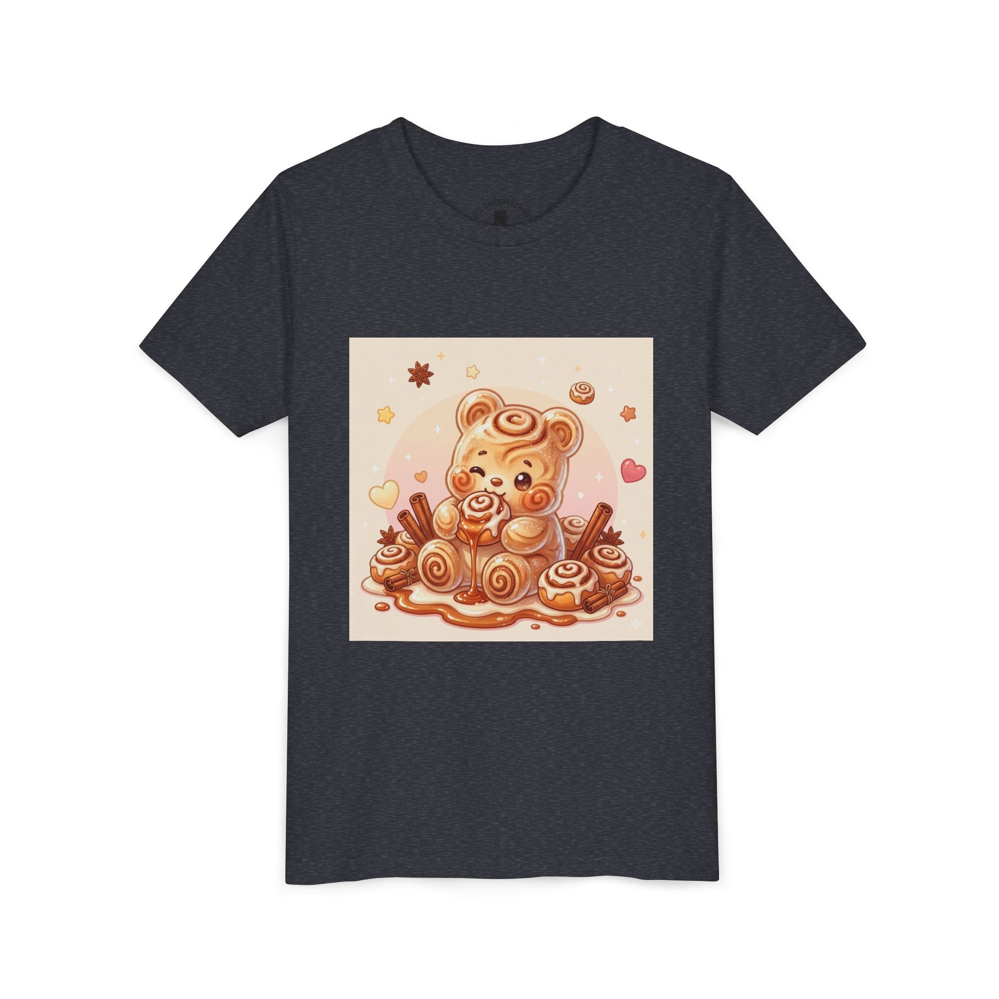 Cinnamon Swirl & Frosting Gooey Gummy Bear Graphic Youth T‑Shirt