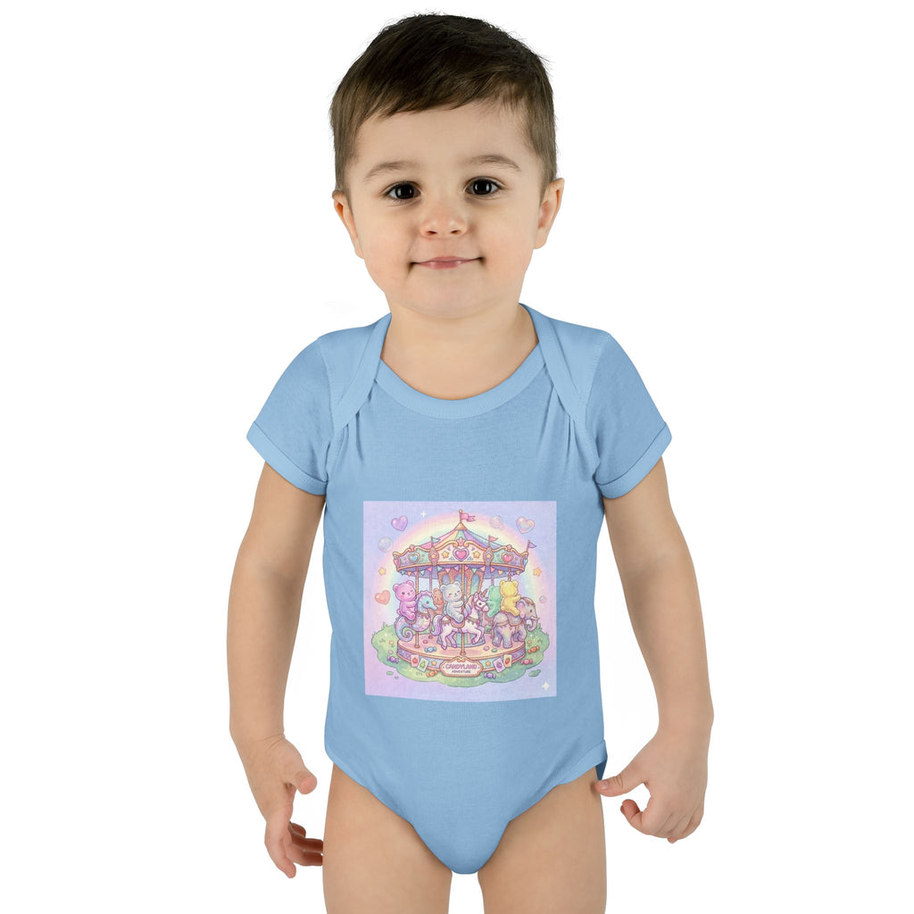Gooey Gummies Carousel: Pastel Baby Bodysuit