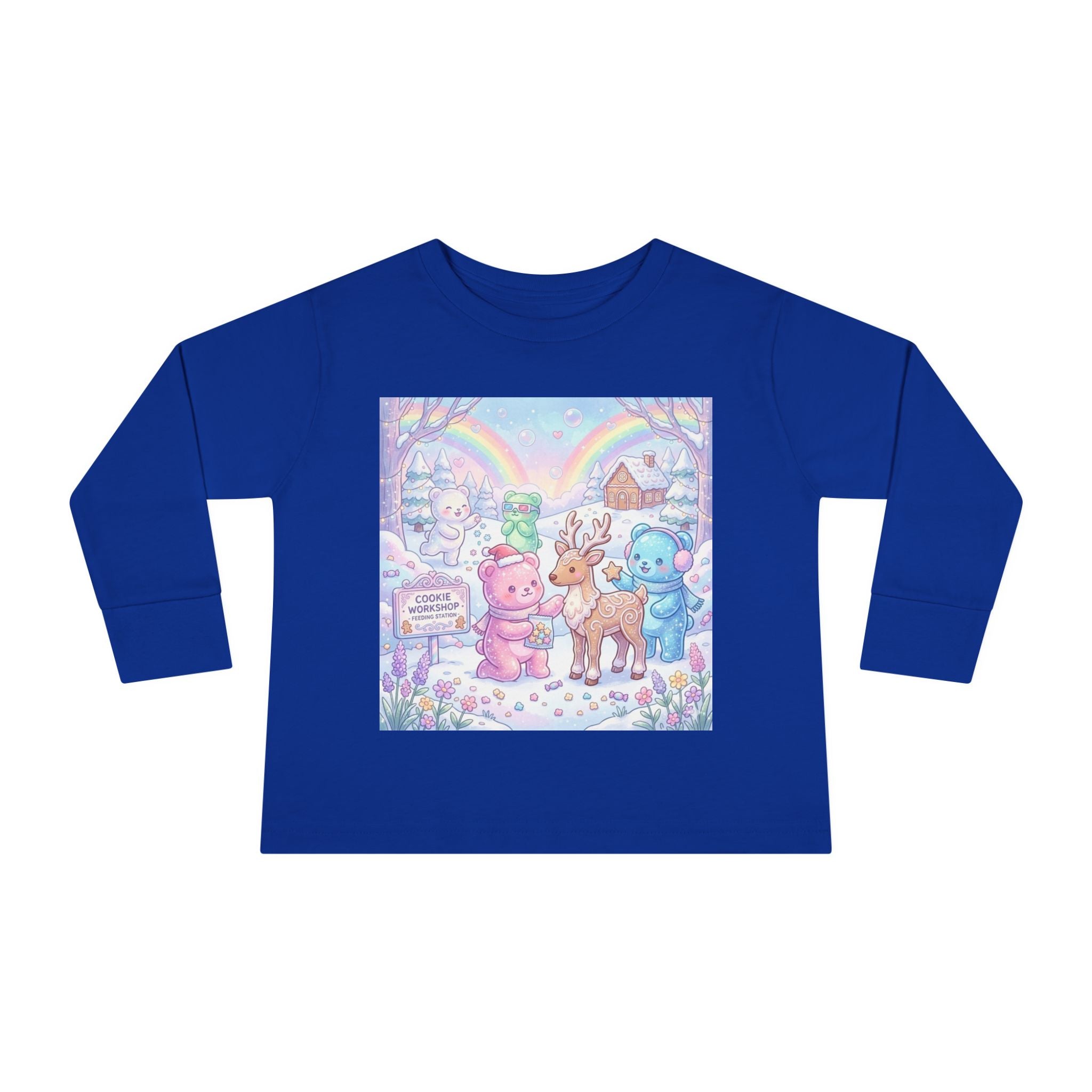 Feeding the Reindeer, Oozy Bear Friends Special Holiday- Graphic Long Sleeve Shirt