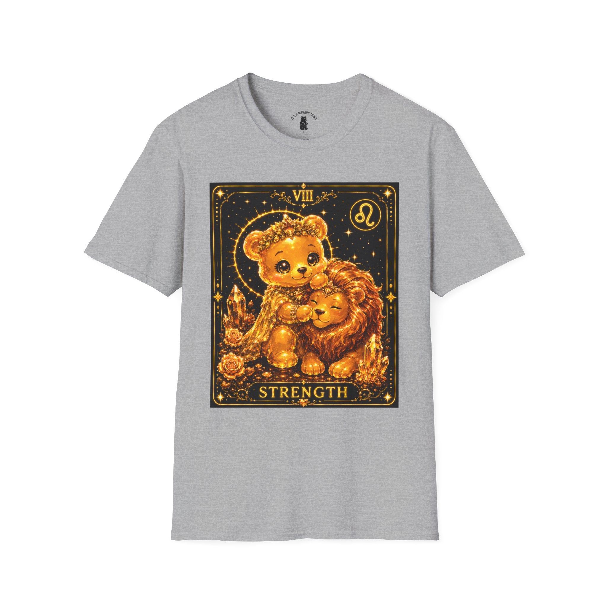 Strength Tarot Golden Lion & Oozy Bear Friend Special Addition- Graphic Shirt