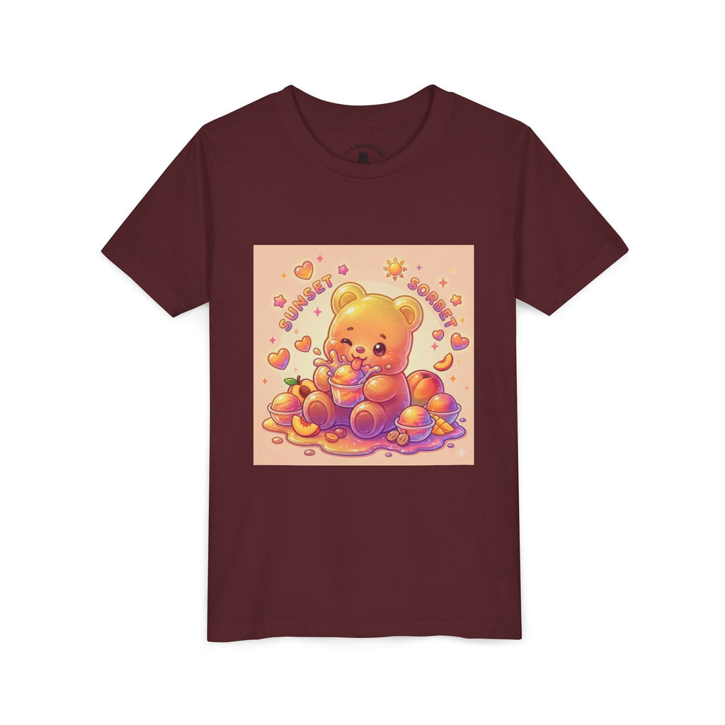 Sunny Peach Sorbet Gooey Gummy Bear Kids Graphic Shirt