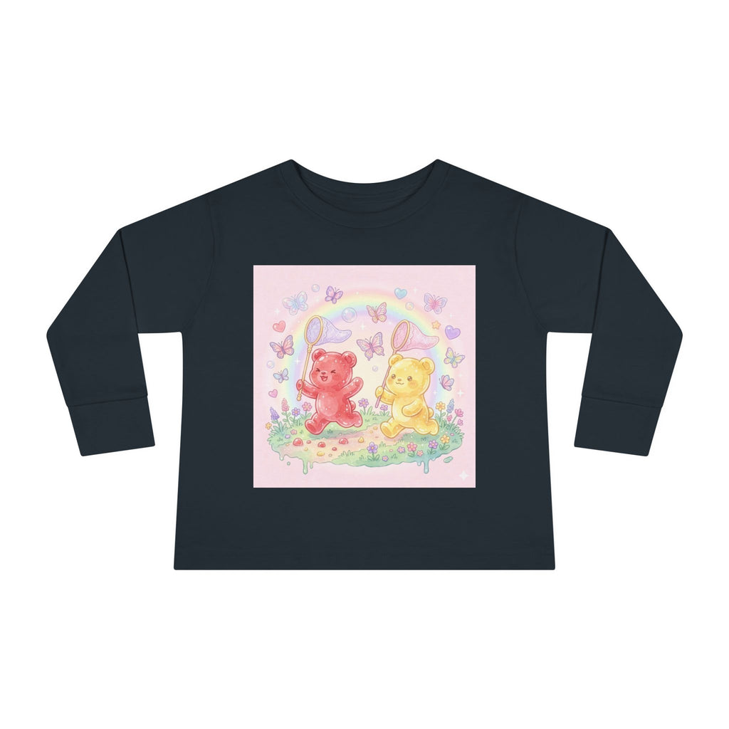 Catchin Butterflies, Oozy Bear Duo Friends- Graphic Long Sleeve Shirt