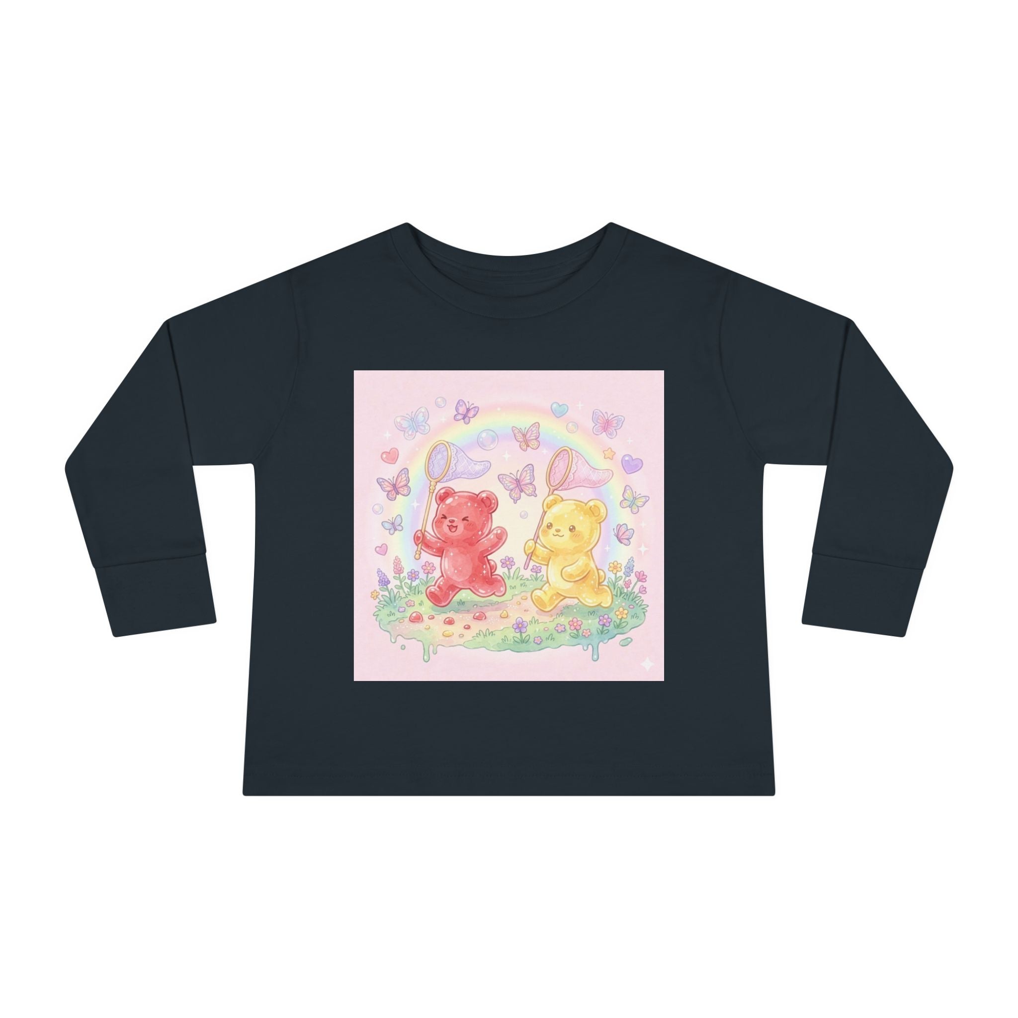 Catchin Butterflies, Oozy Bear Duo Friends- Graphic Long Sleeve Shirt