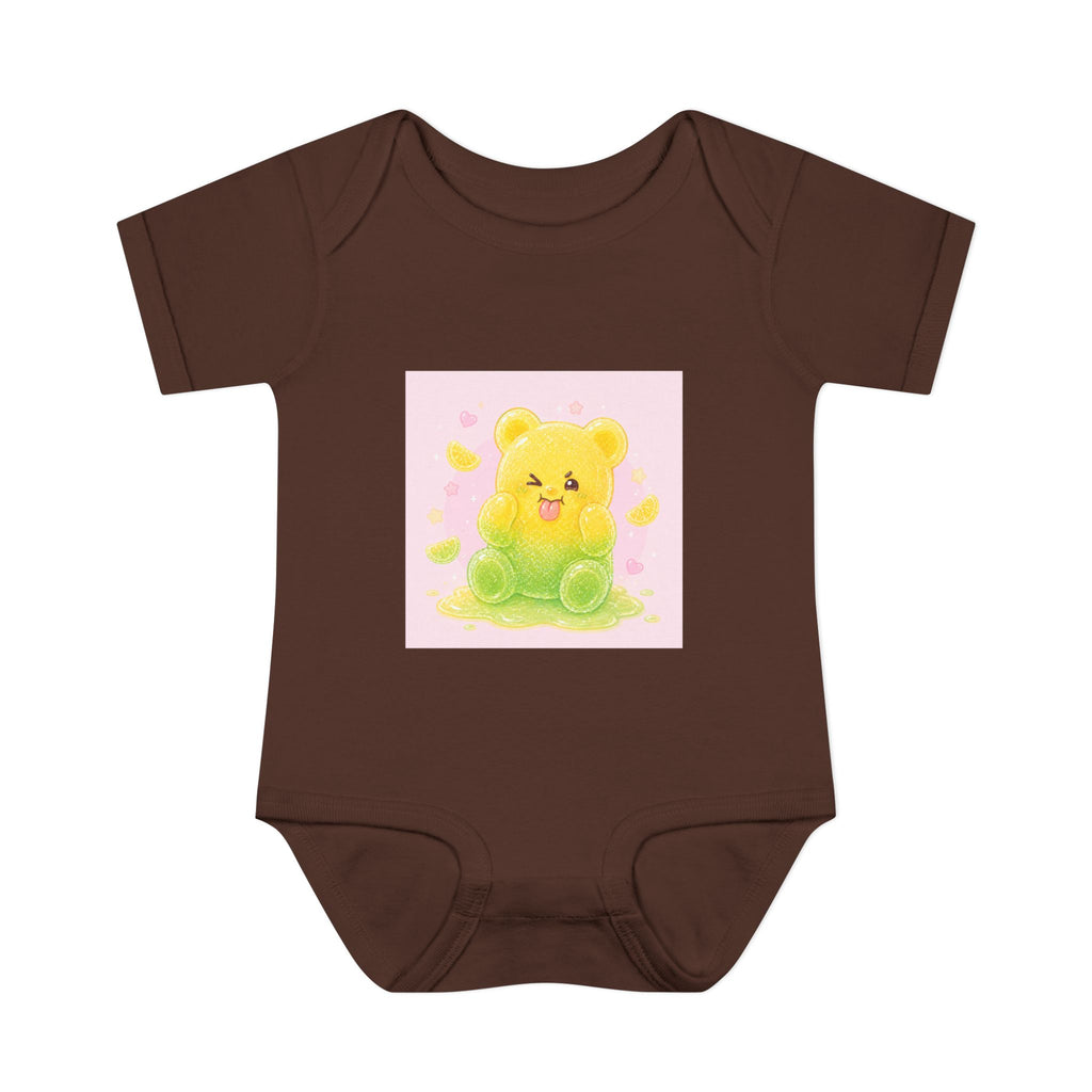 Sour Silly Gummy Gooey Lemon-Lime Bear Illustration Infant Onesie