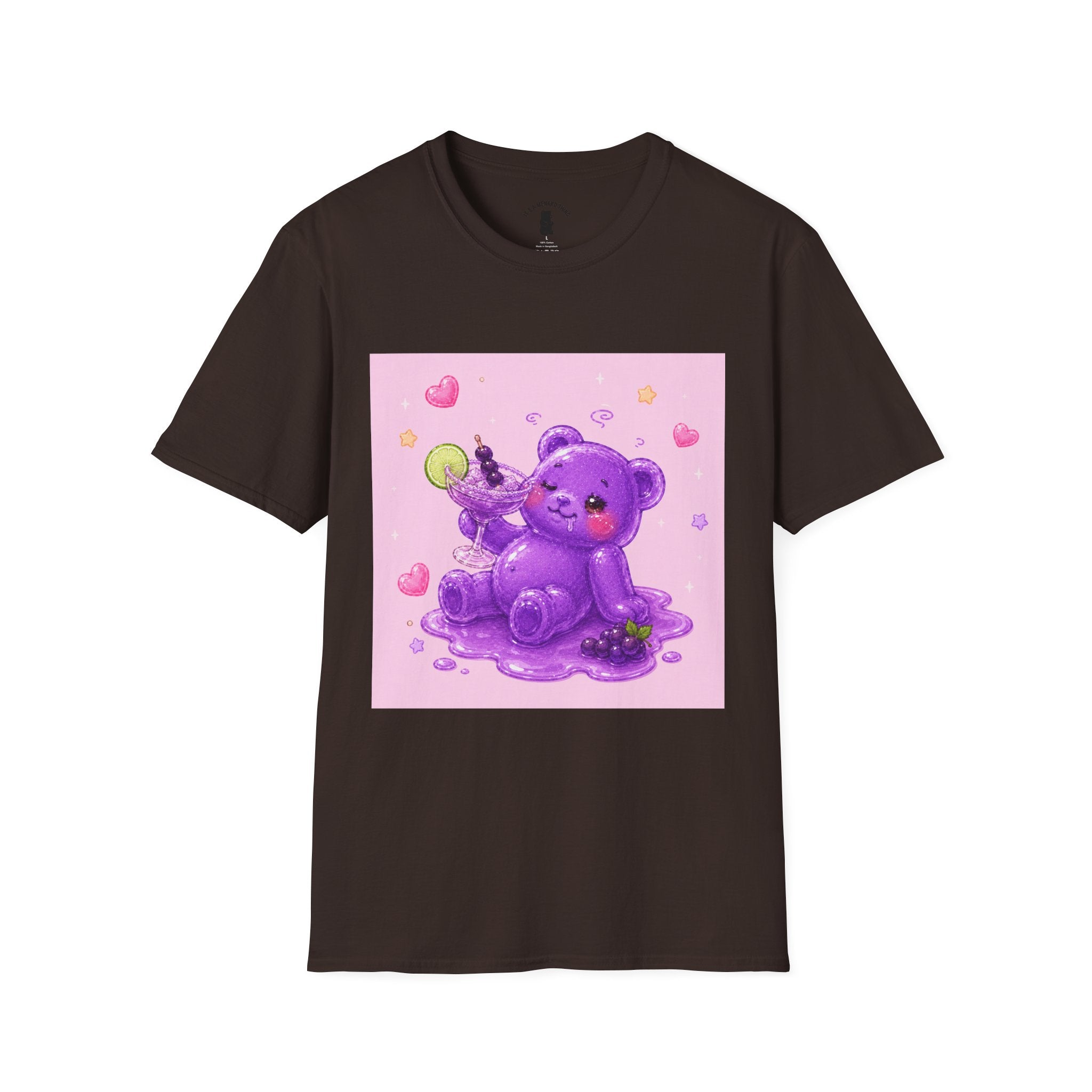 Special Wine to Dine, Purple Oozy Boozy Gummy Drinking Pal- Kawaii Graphic Shirt