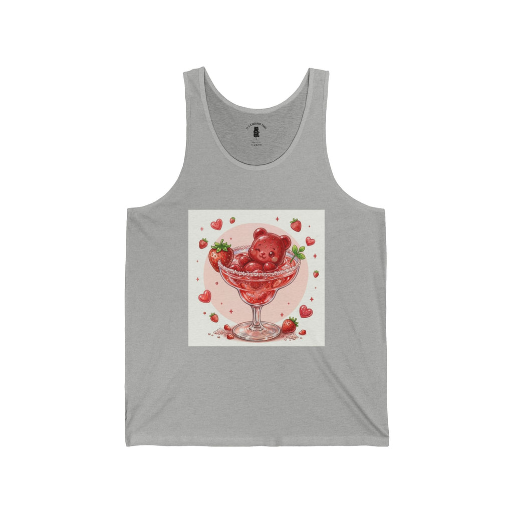 Strawberry Daiquiri Surprise, Red Boozy Gooey Gummy Bear — Kawaii Graphic Tank