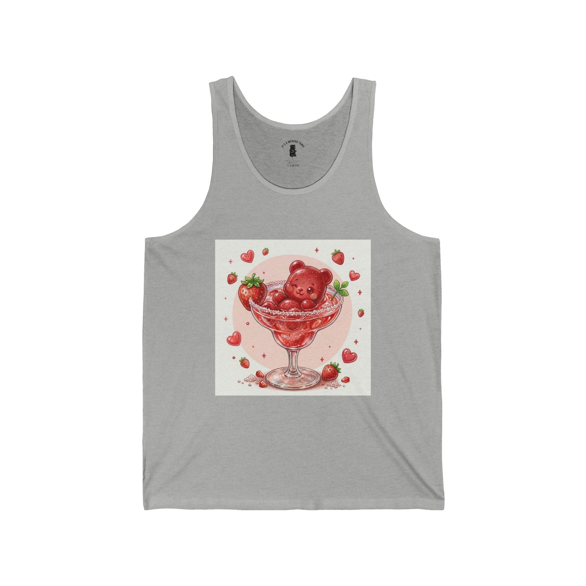 Strawberry Daiquiri Surprise, Red Boozy Gooey Gummy Bear — Kawaii Graphic Tank
