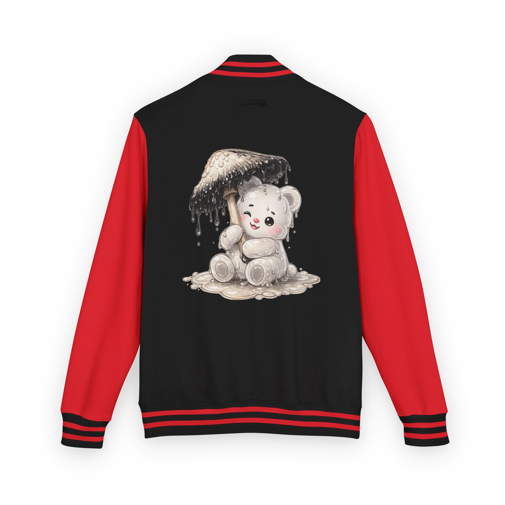 Pretty Ink Cap Mushroom, White Gooey Gummy Bear – Vintage Varsity Jacket