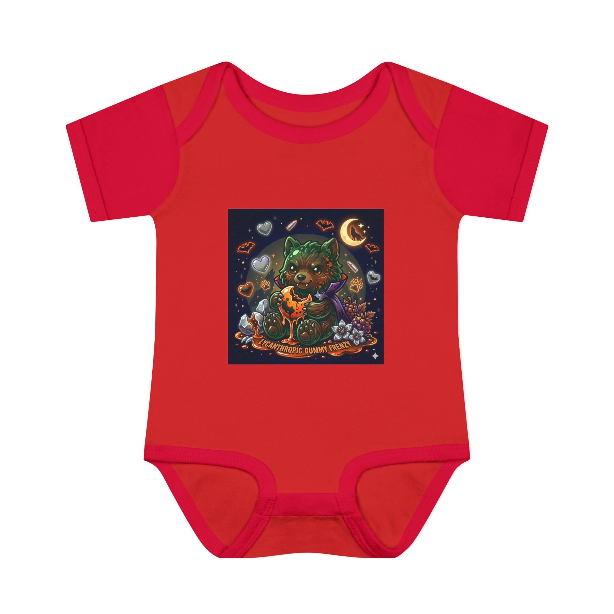 Baby Bodysuit — Cute Halloween Werewolf Gooey Bear