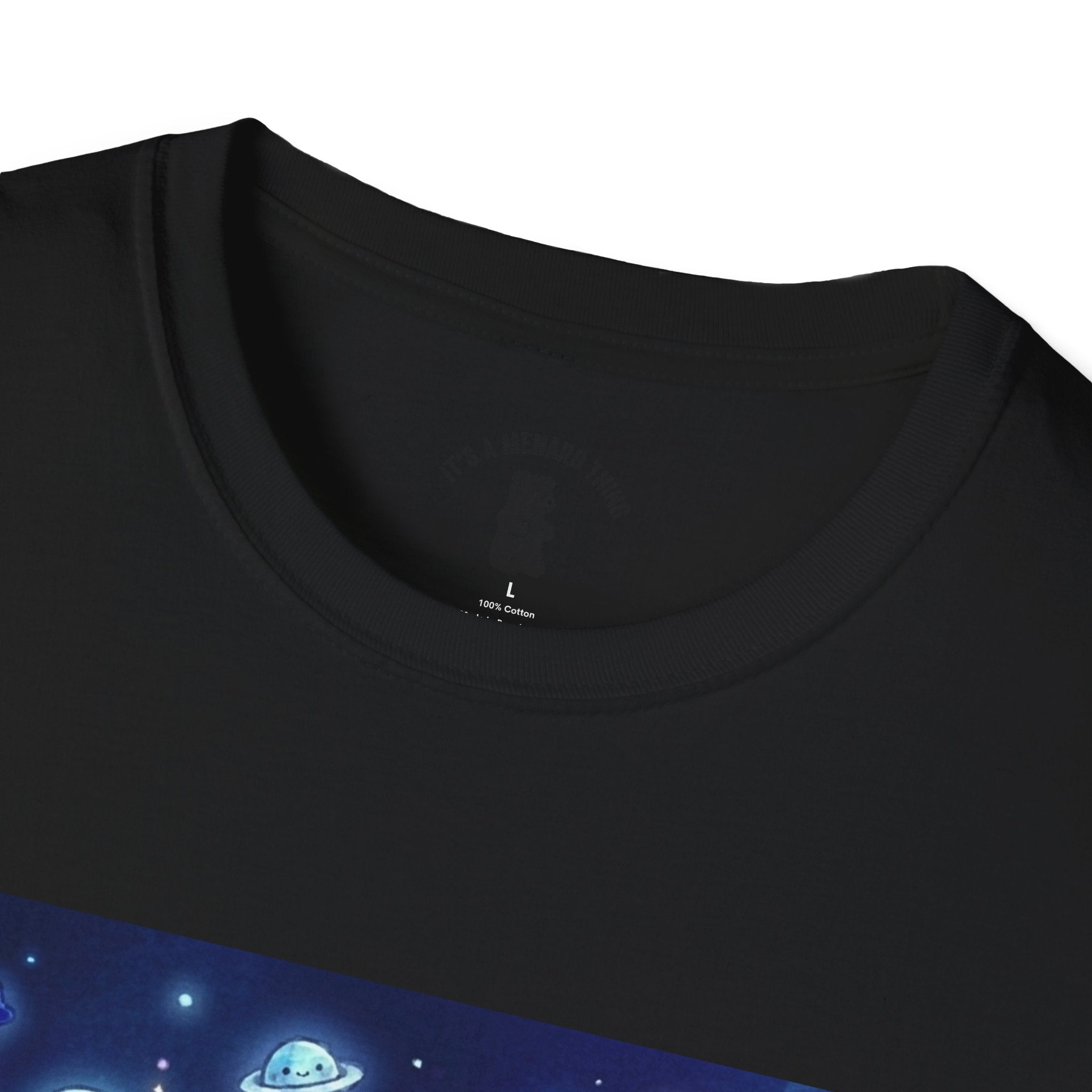 Lets Swim on Neptune, Blue Crystal Gooey Gummy Bear- Kawaii Graphic T-Shirt