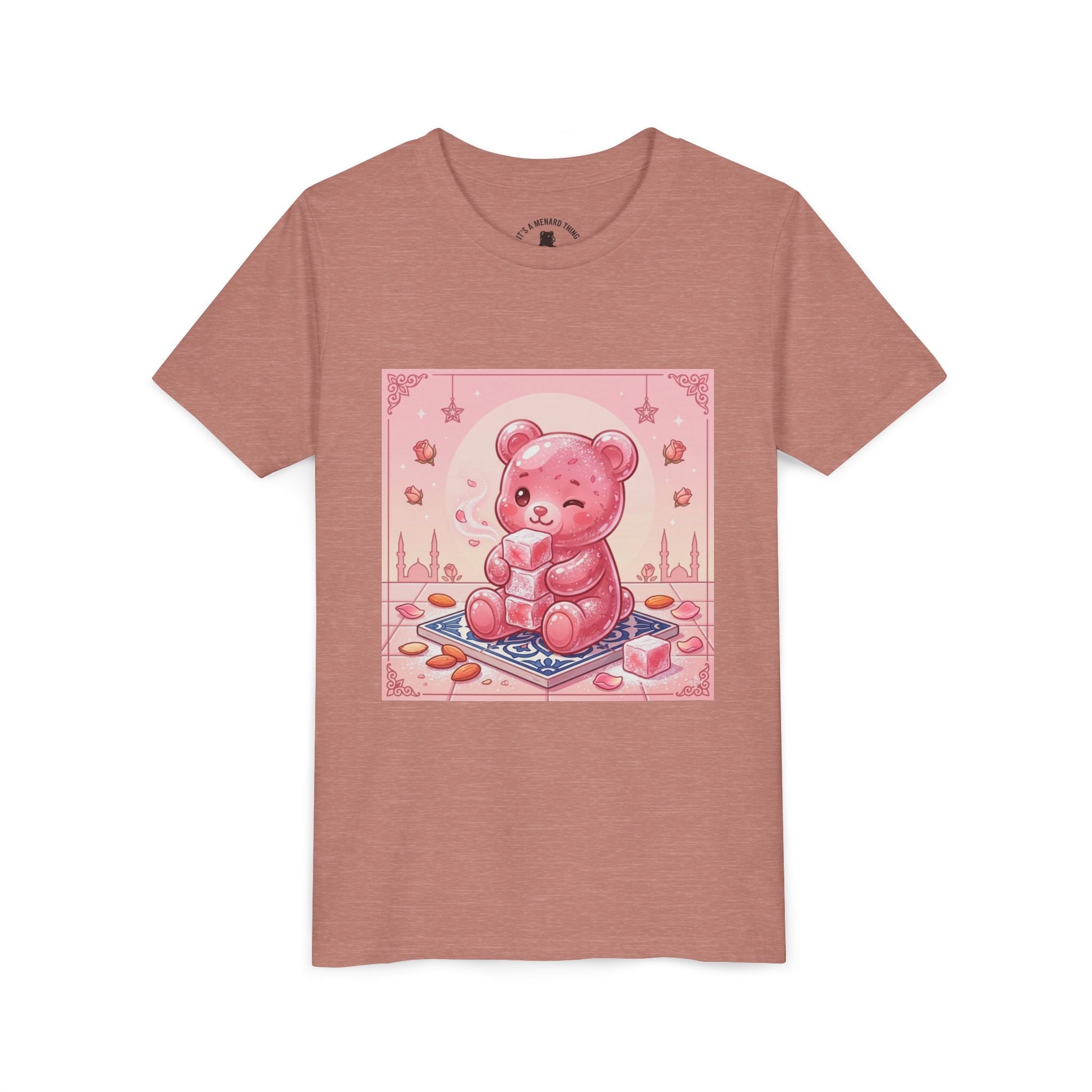 Turkish Delight Rose Water Gooey Gummy Bear- Illustration Youth T-Shirt