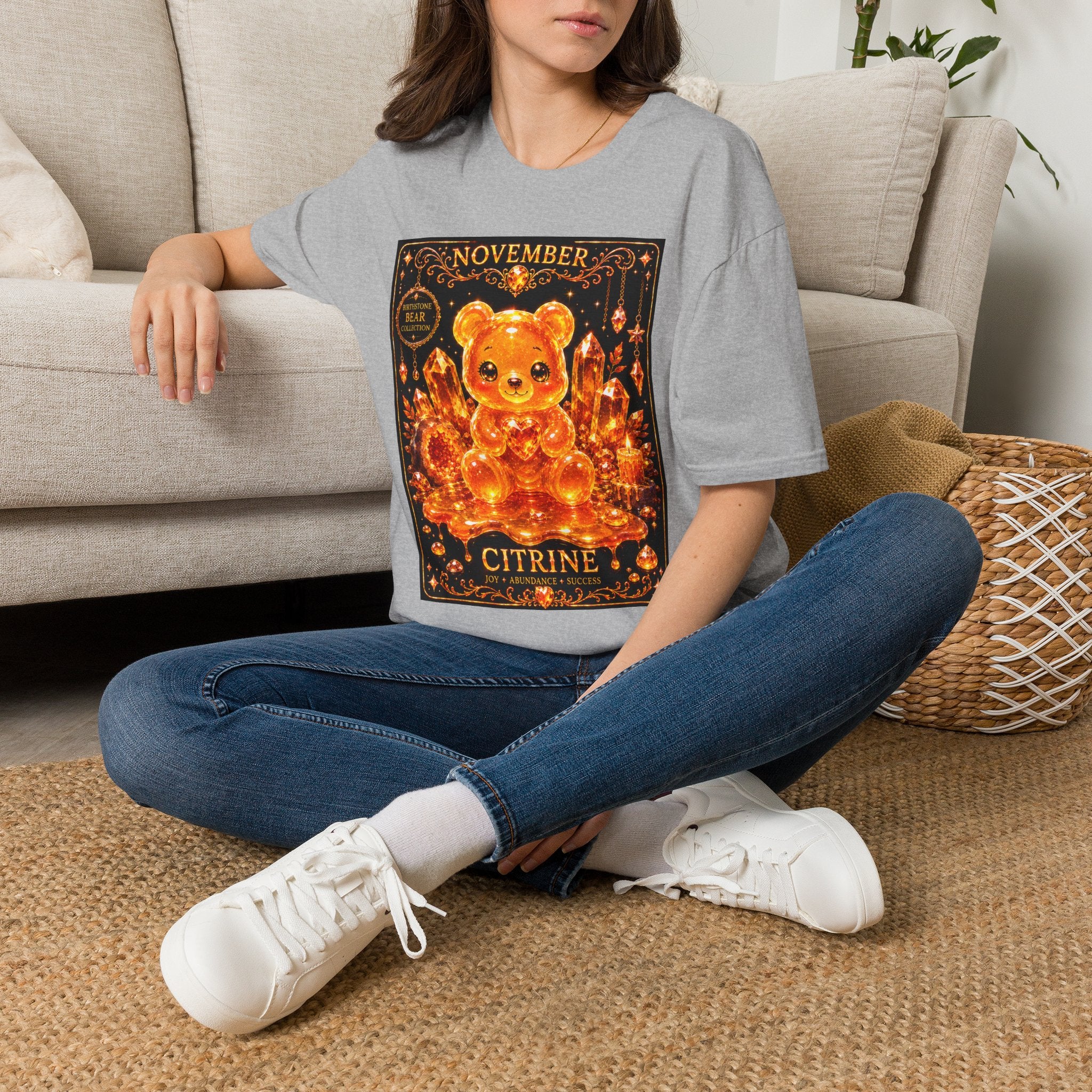 November, Citrine Birthstone Oozy Bear Special Addition- Graphic Shirt