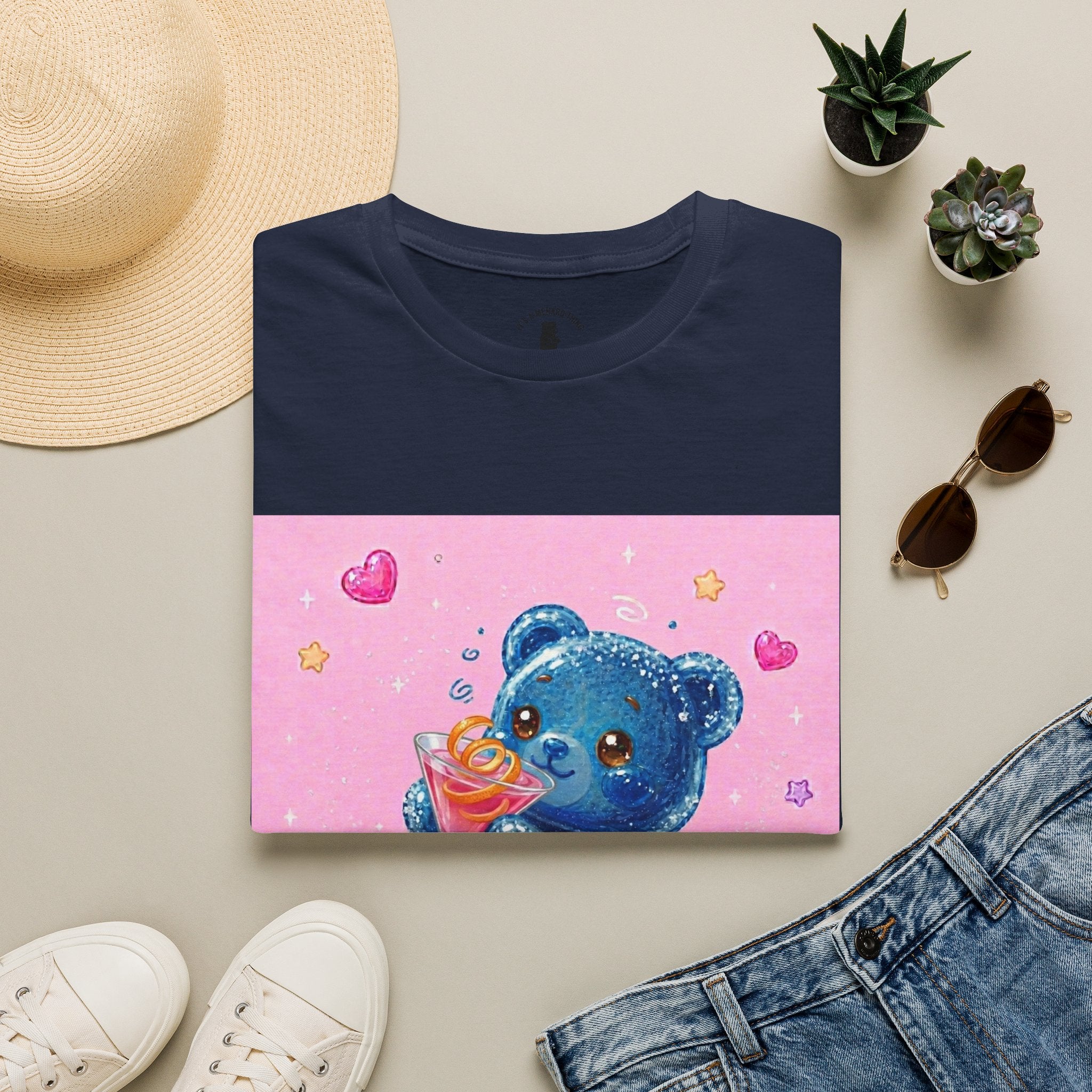 Special Cosmo Delight, Blue Oozy Boozy Gummy Bear Drinking Pal- Graphic Shirt