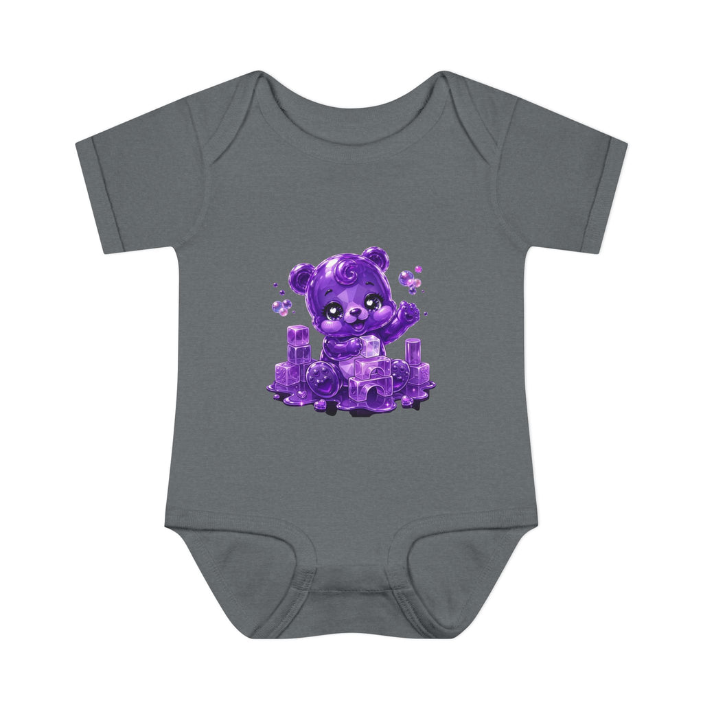 Play Time, Purple Crystal Baby Oozy Bear Gummy Cutie Addition- Graphic Onesie