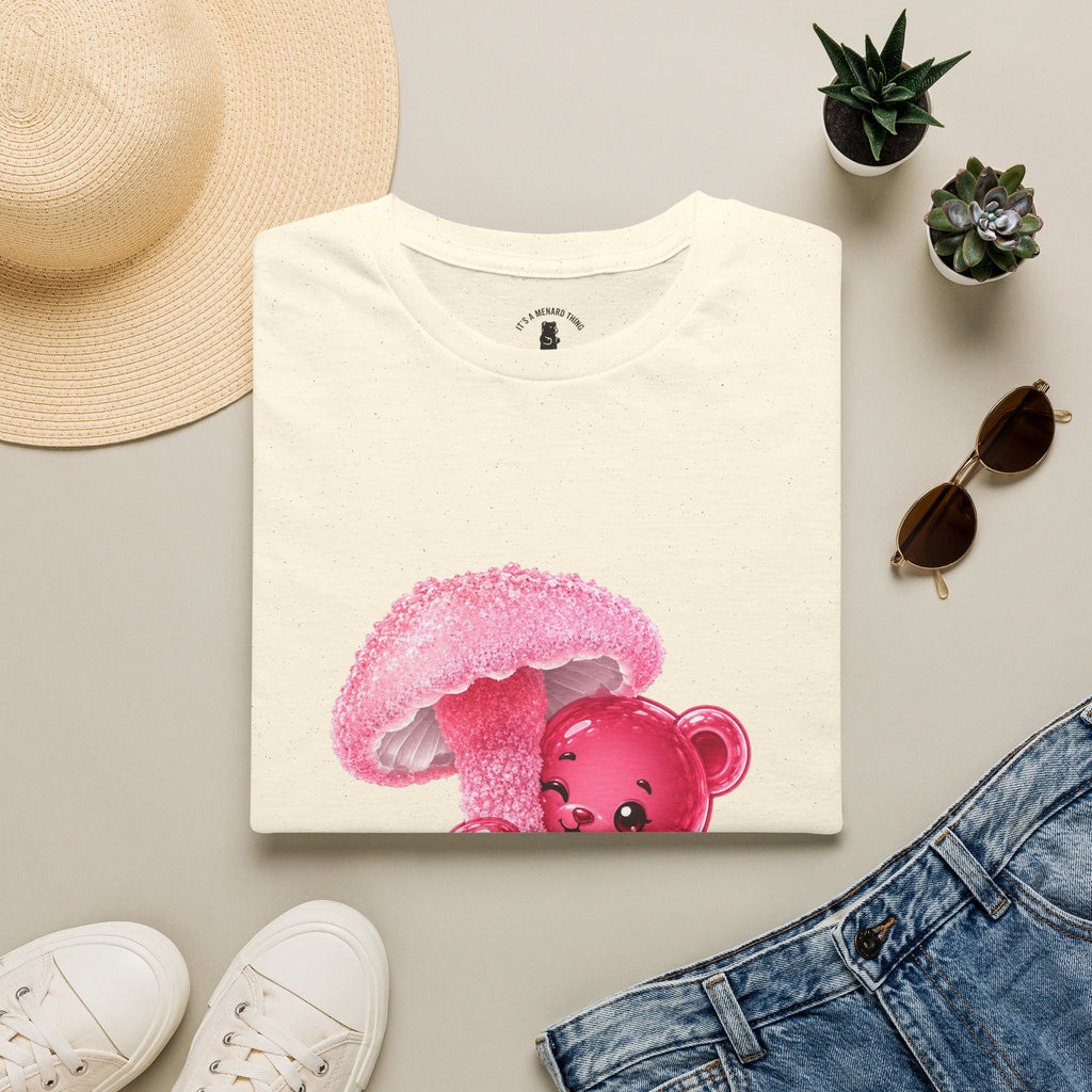 Rare Pink Mushroom Umbrella, Oozy Bear Gummy Friend- Graphic Shirt