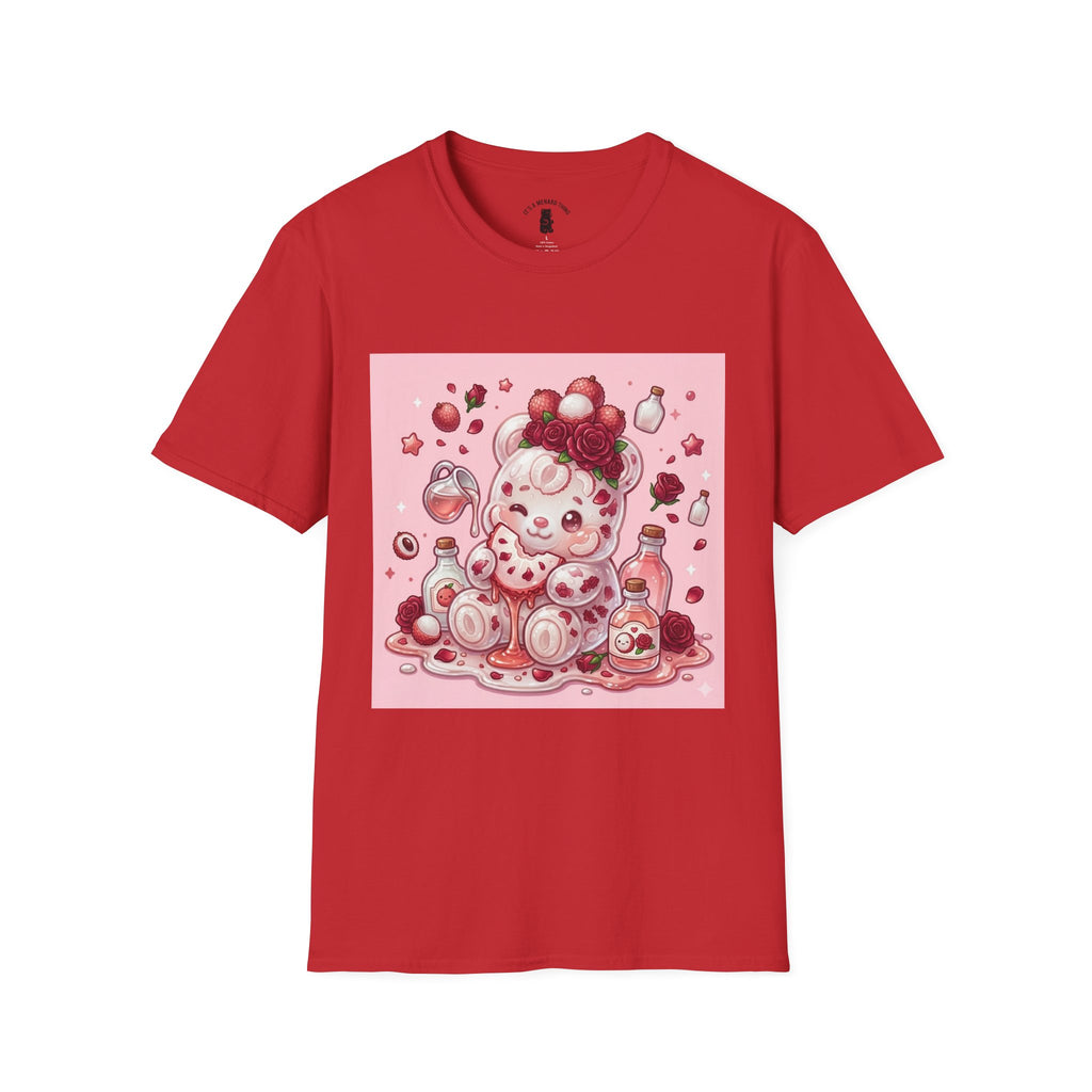 Rose Lychee berry Exotic fruit Gooey Gummy Bear — Kawaii Graphic T-Shirt