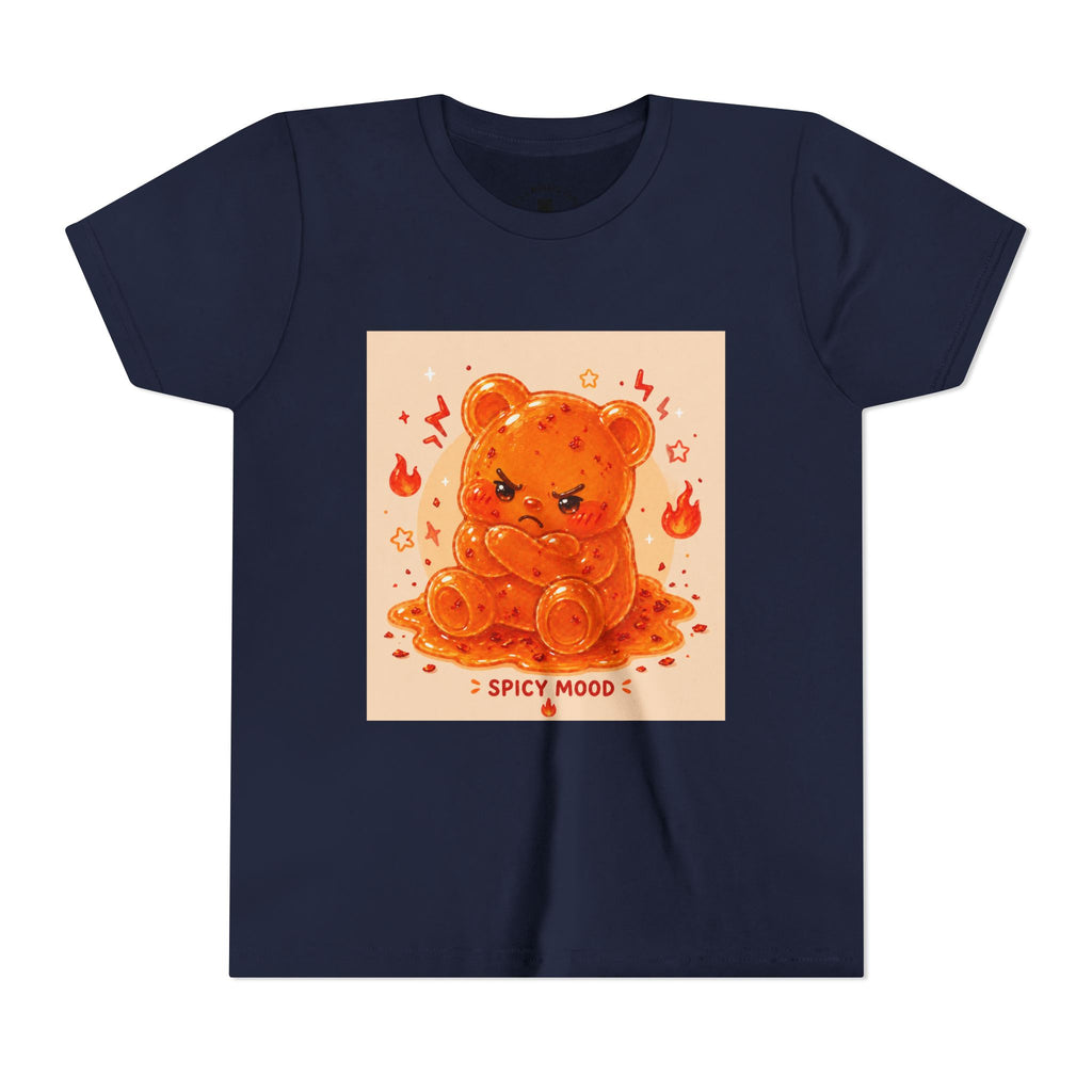 Spicy Mood Tangy Orange Gooey Gummy Bear - Angry Kawaii Bear Graphic