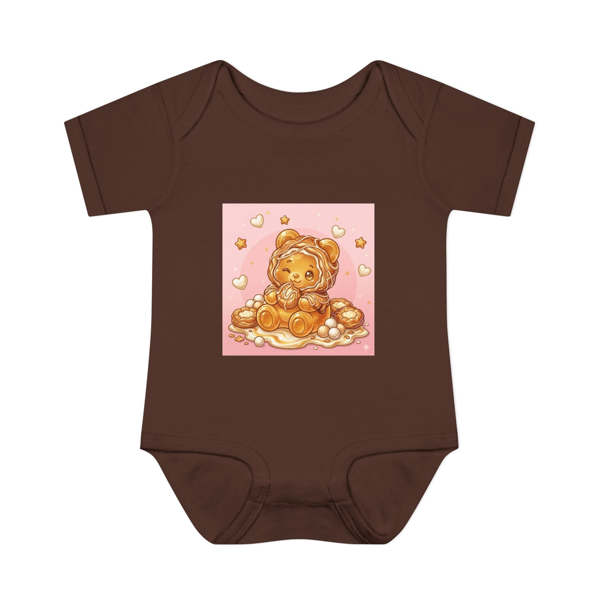 Cheese Danish Gooey Gummy bear in Puff PJs- Baby Onesie