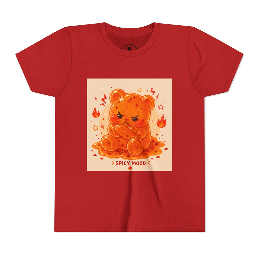 Spicy Mood Tangy Orange Gooey Gummy Bear - Angry Kawaii Bear Graphic