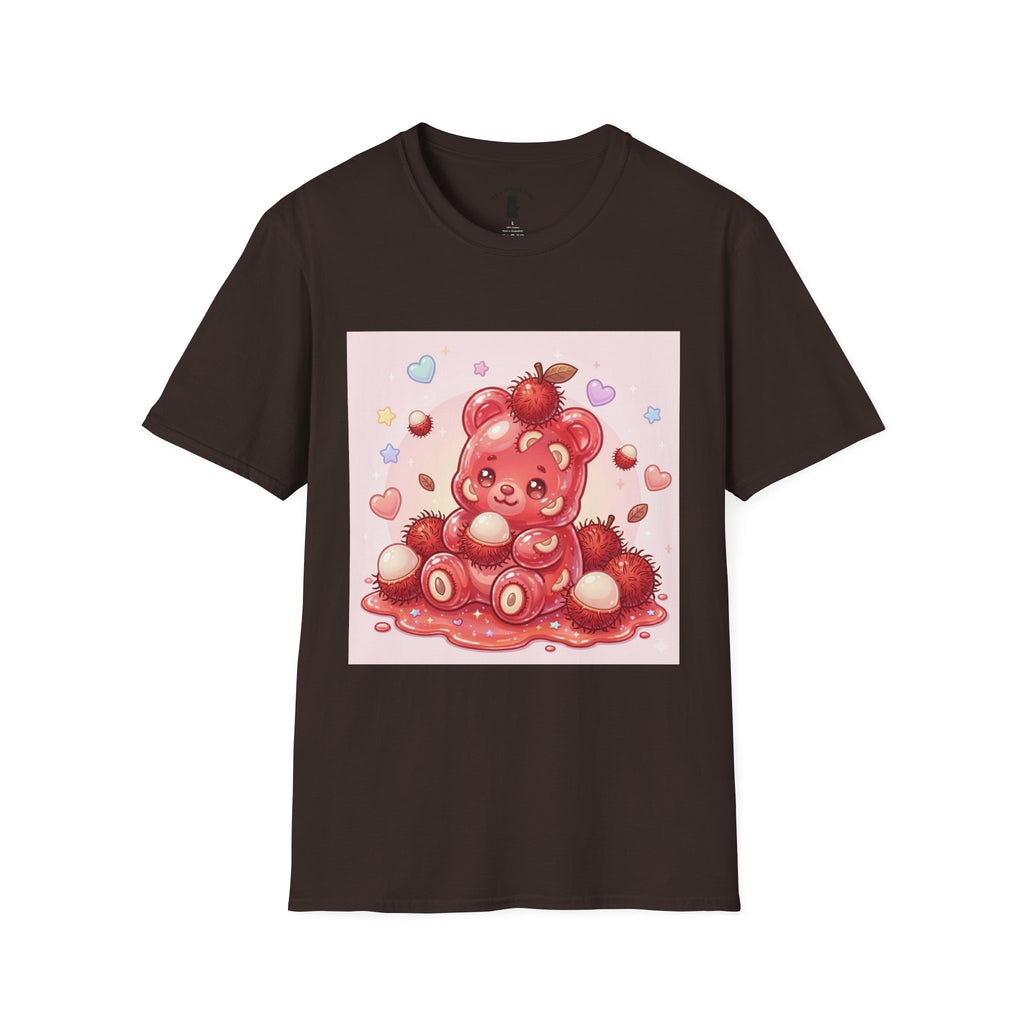 Frech Lychee Fruit, Yummy Oozy Gummy Bear Friend— Kawaii Graphic Shirt