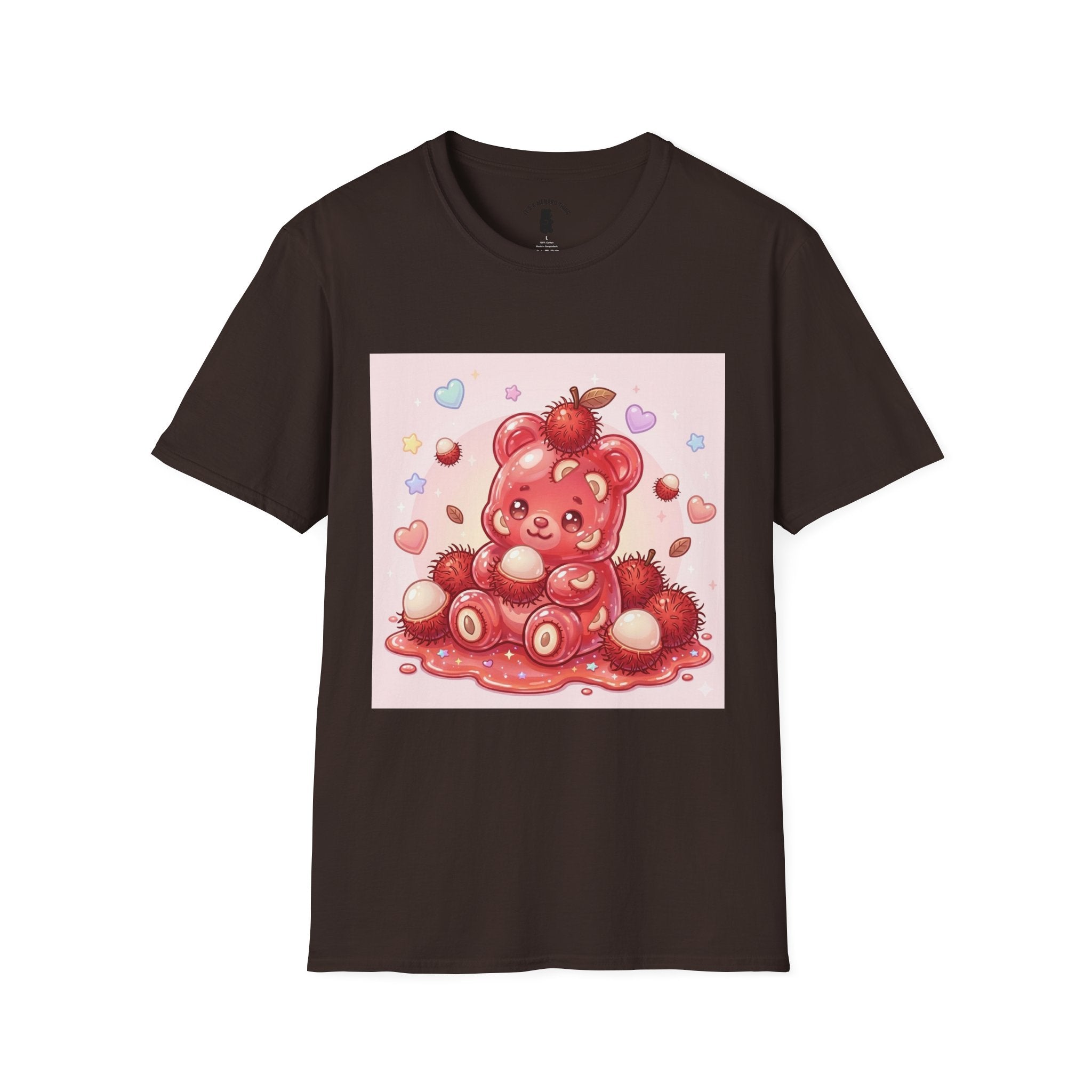 Frech Lychee Fruit, Yummy Oozy Gummy Bear Friend— Kawaii Graphic Shirt