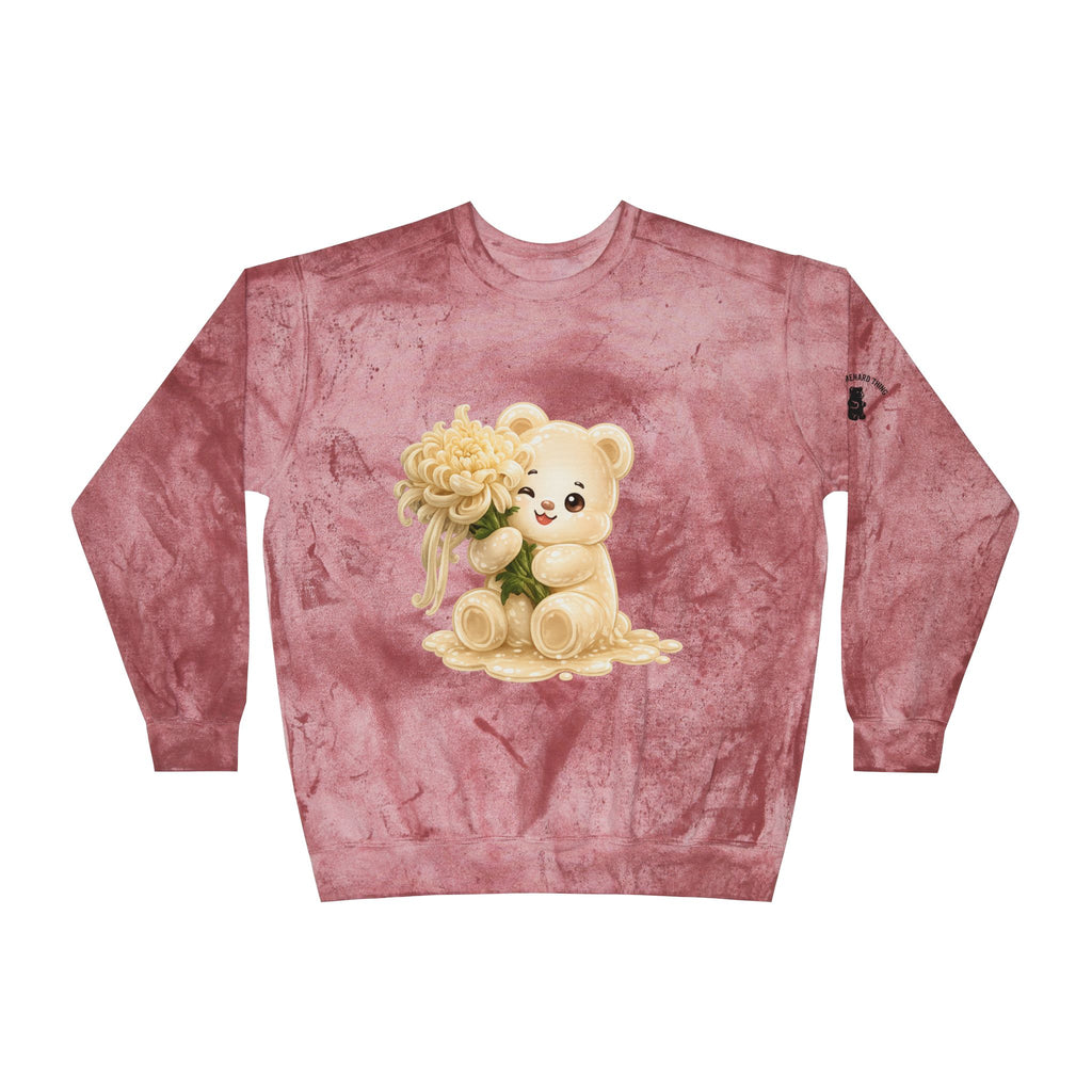 Cream Dream Chrysanthemum Blood, White Oozy Bear Gummies- Graphic Tie-Dye
