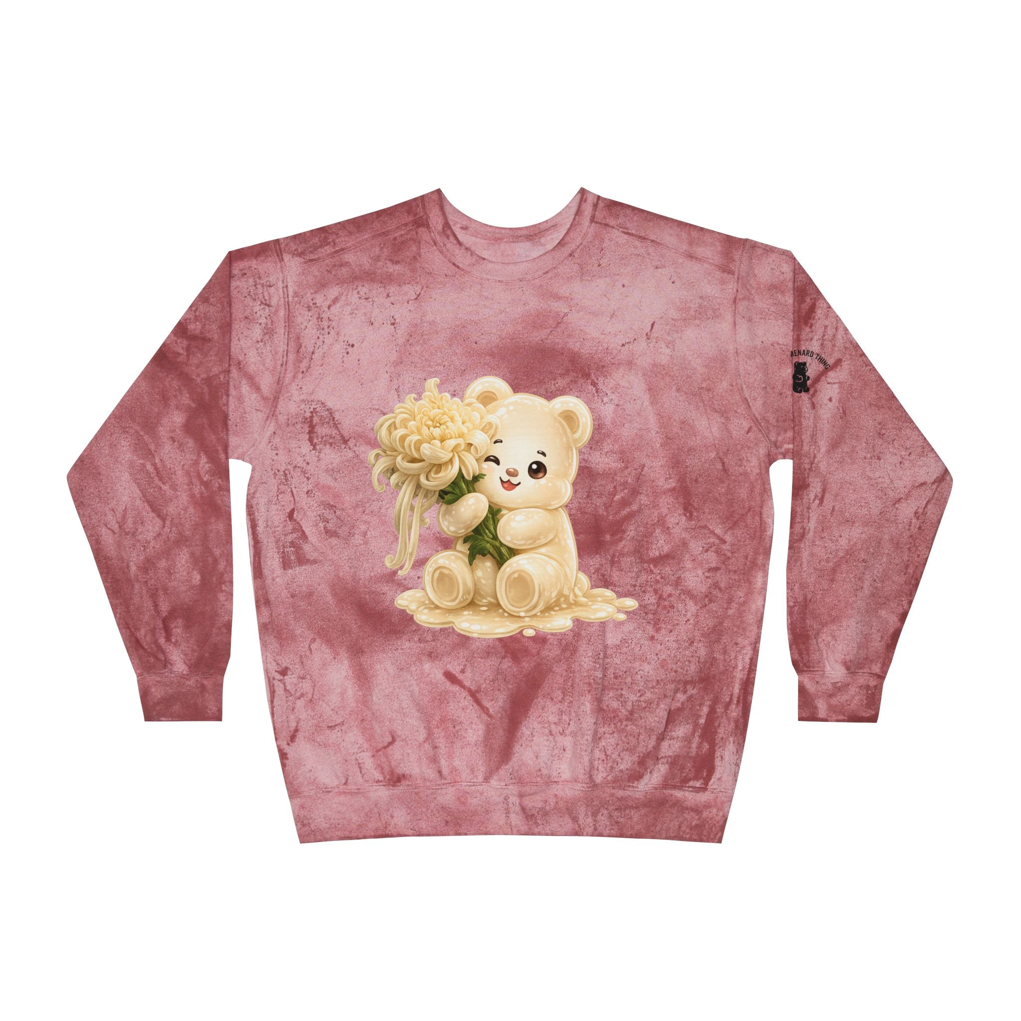 Cream Dream Chrysanthemum Blood, White Oozy Bear Gummies- Graphic Tie-Dye