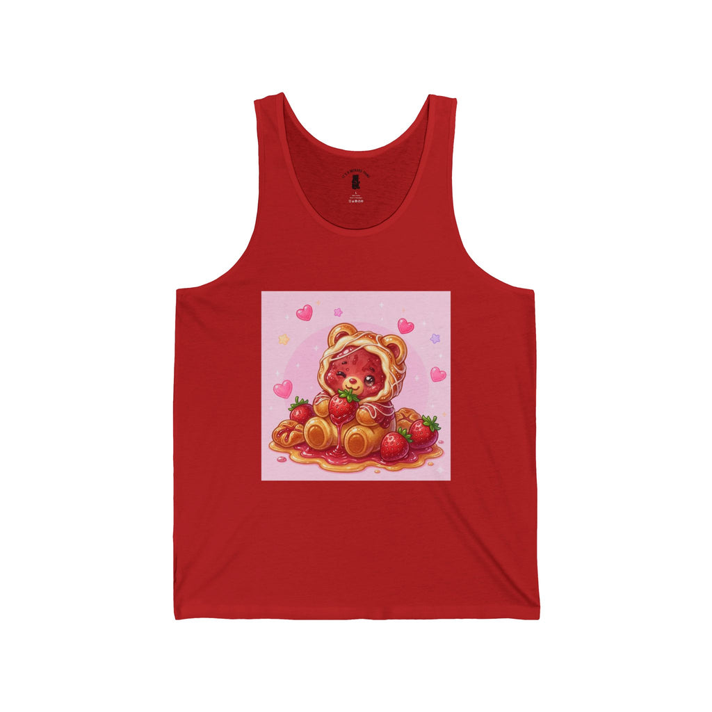 Strawberry Danish Special, Puff PJ Gooey Gummy Bear — Kawaii Graphic Tank Top