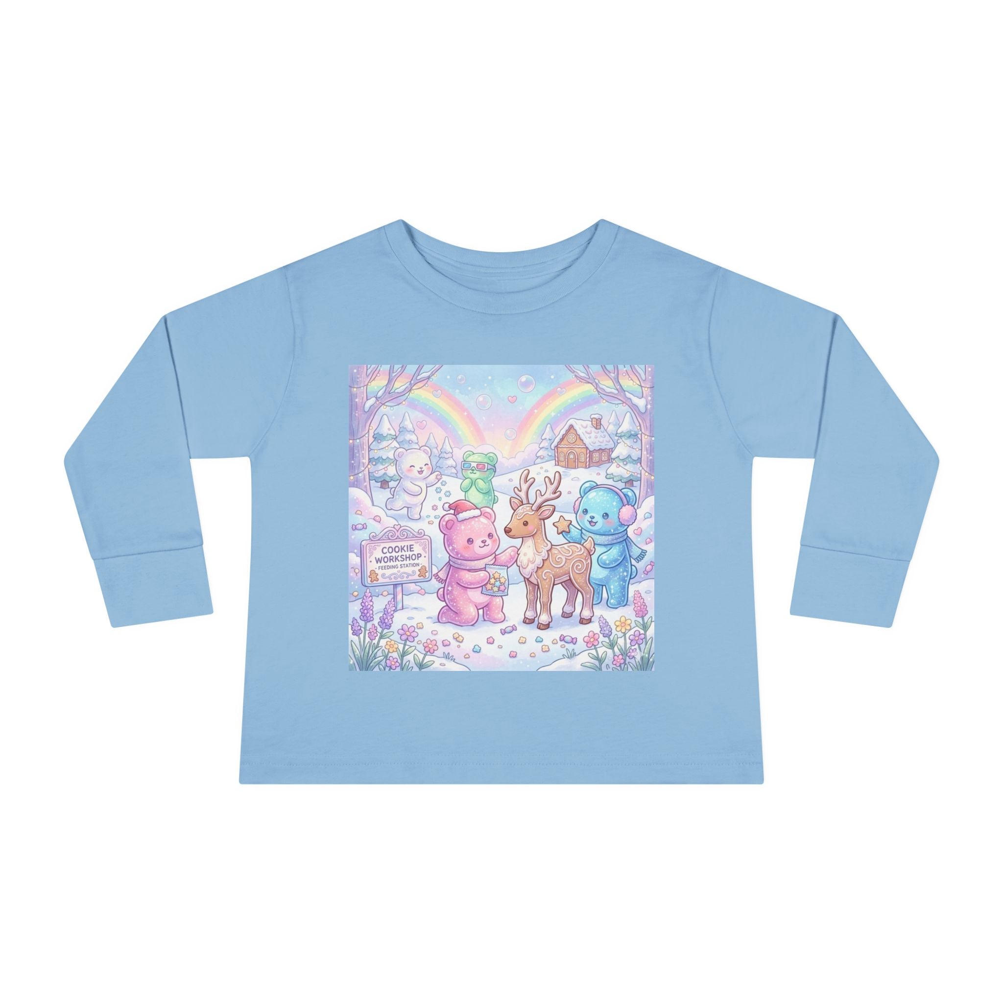 Feeding the Reindeer, Oozy Bear Friends Special Holiday- Graphic Long Sleeve Shirt