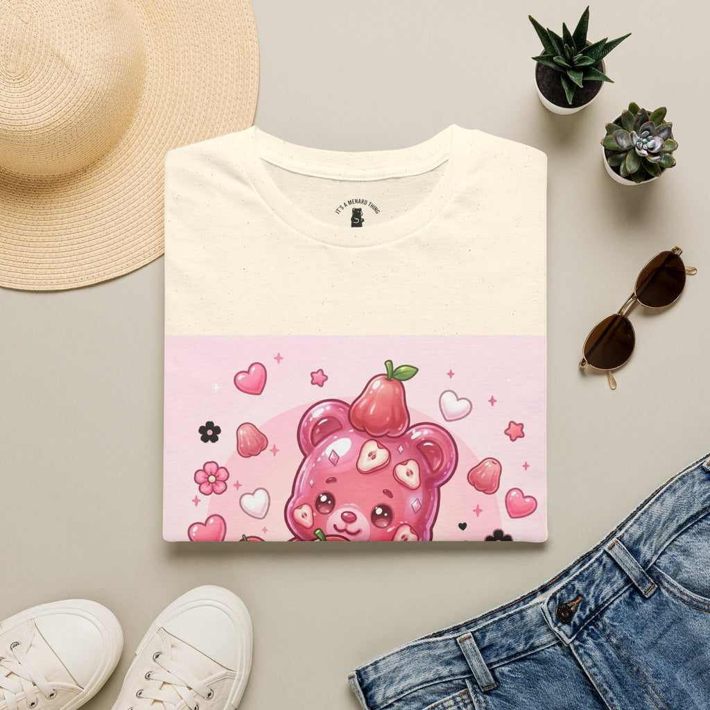Beautiful Pink Rose Bell Apple, Exotic Oozy Gummy Bear — Cute Graphic Shirt