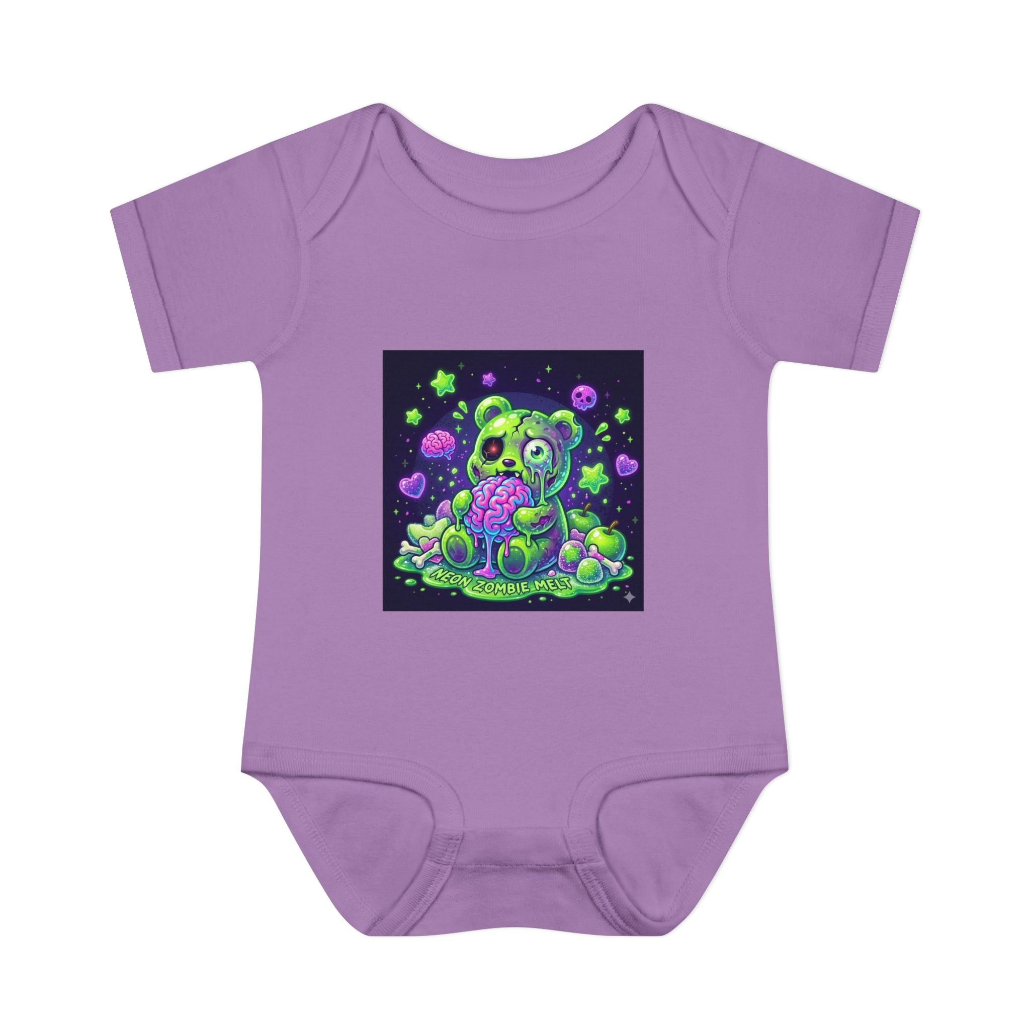 Baby Bodysuit — Neon Zombie Halloween Gooey Gummy Bear