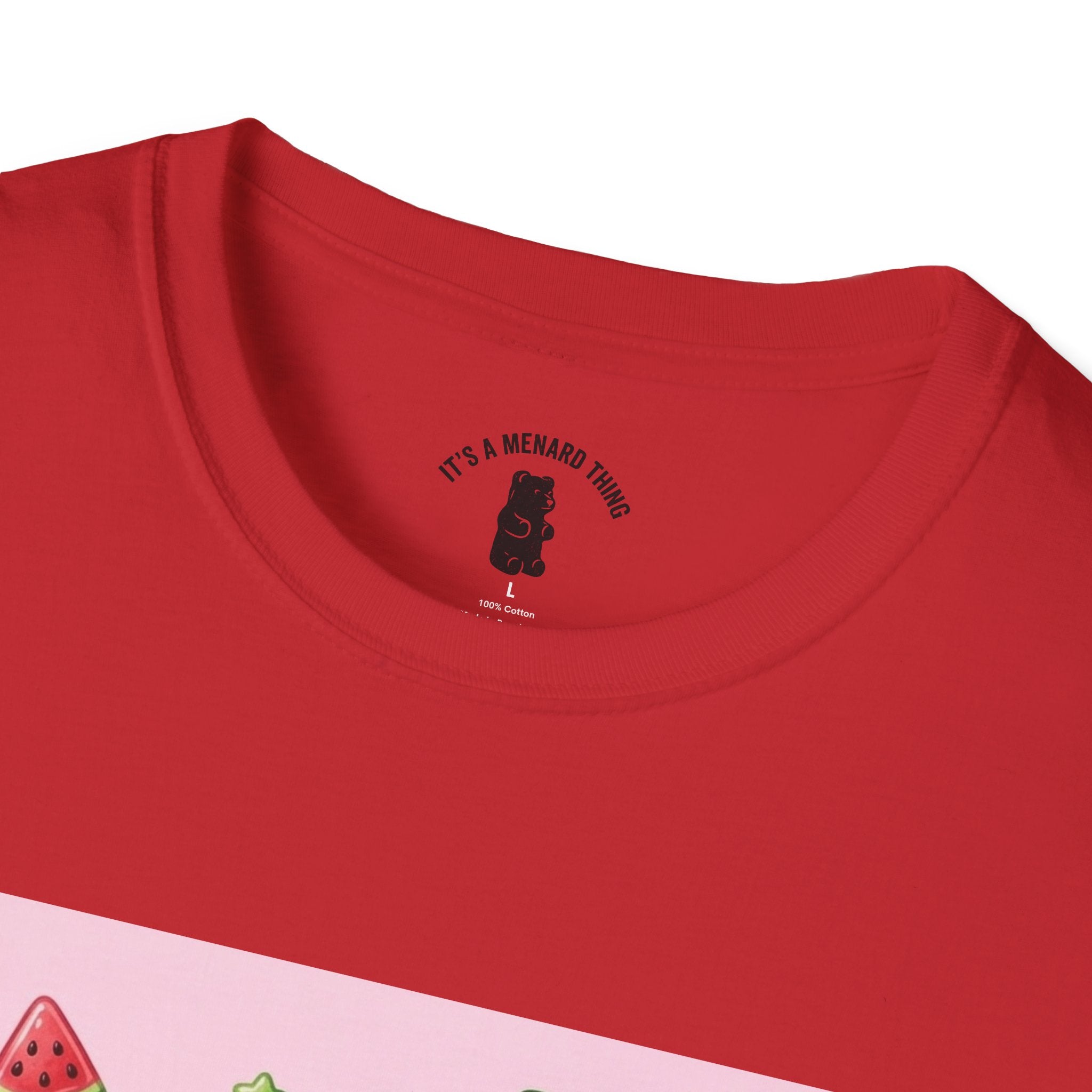 Watermelon Lollipop Gooey Gummy Bear T-Shirt — Kawaii Fruit Graphic Tee
