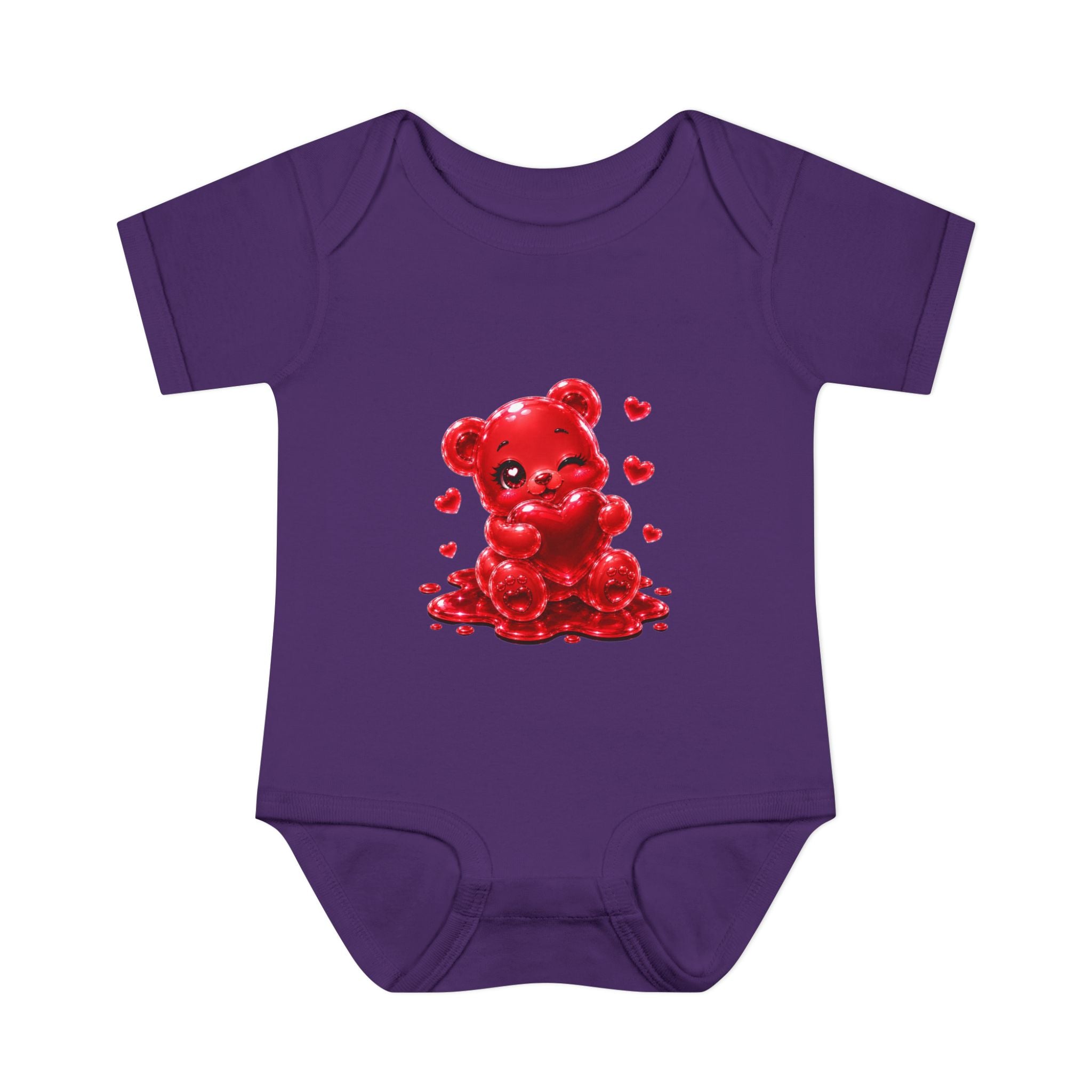 Special Red Heart Oozy Bear Baby Gummy Cutie Addition- Graphic Onesie