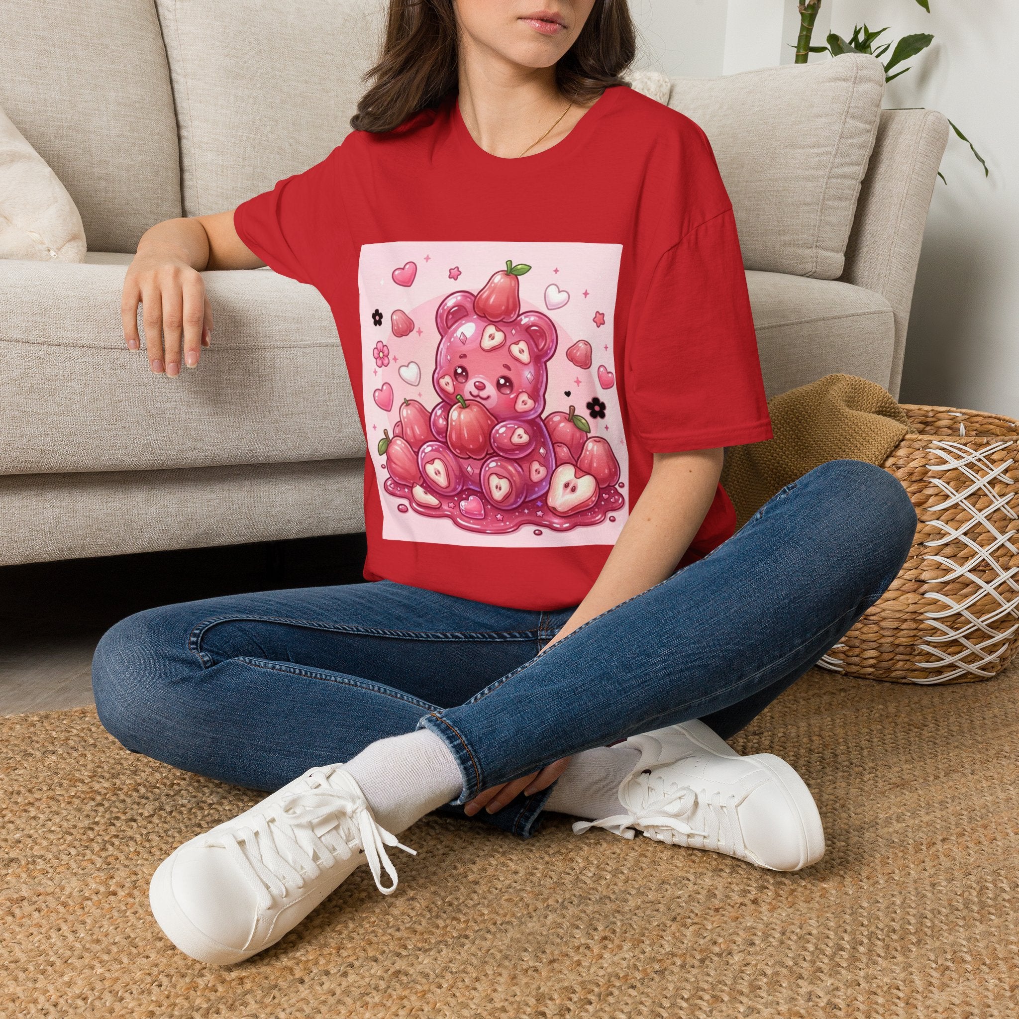 Beautiful Pink Rose Bell Apple, Exotic Oozy Gummy Bear — Cute Graphic Shirt
