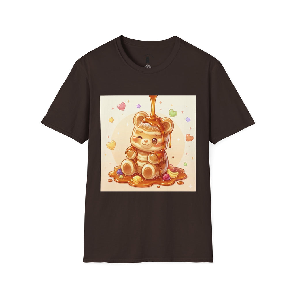Cute Thick Fluffy Pancake Gooey Gummy Bear — Kawaii Illustration