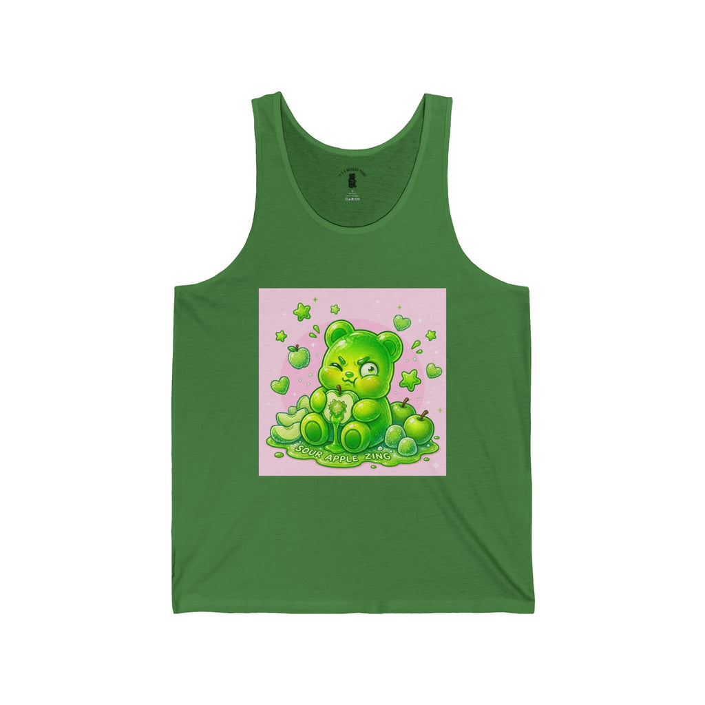 Sour Green Apple Gooey Gummy Bear Friend — Kawaii Graphic Tank top