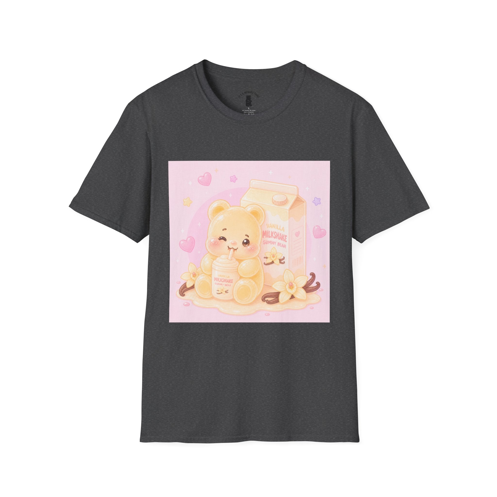 Vanilla Milkshake Gooey Gummy Cartoon T-Shirt — Pastel Aesthetic Tee