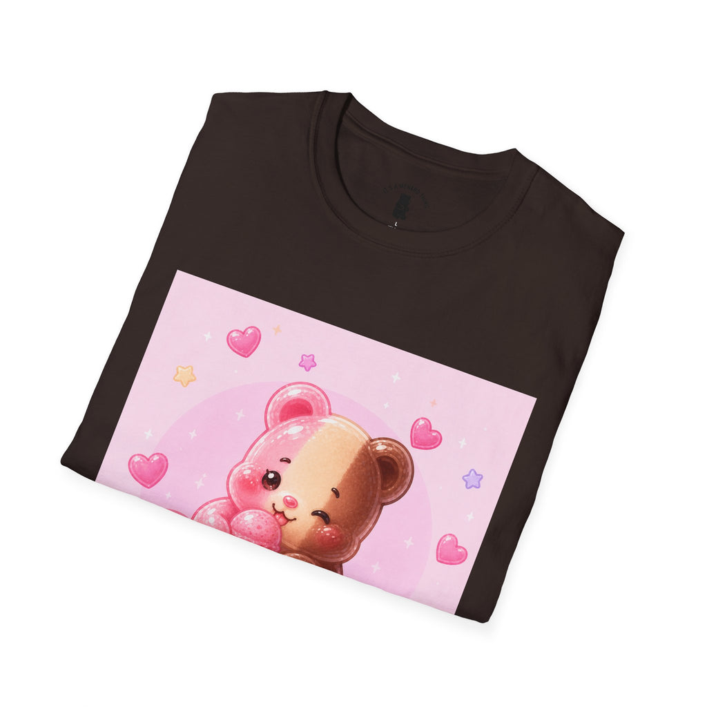 Kawaii Neapolitan Gooey Gummy Bear — Cute Heart Dessert Graphic Tee