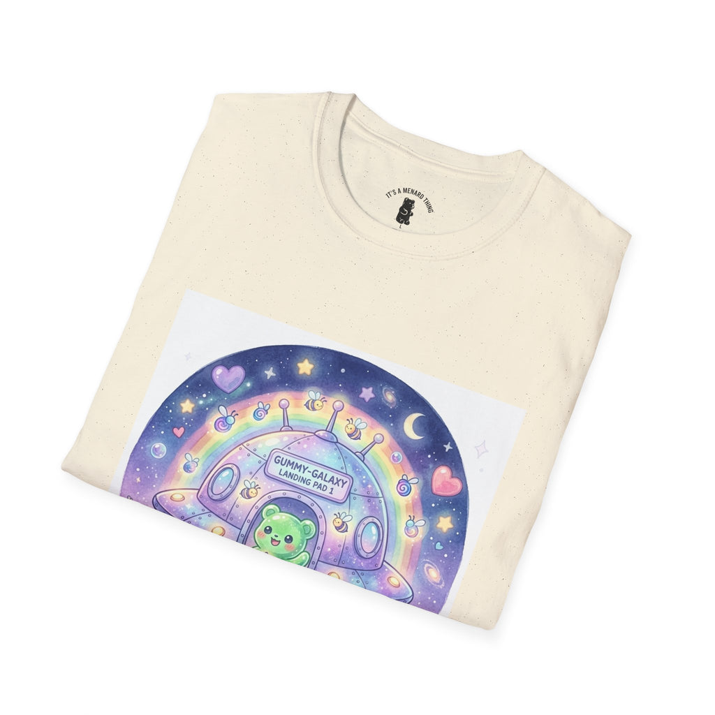 Alien Spaceship, Green Gooey Gummy Space Friend— Kawaii UFO Design
