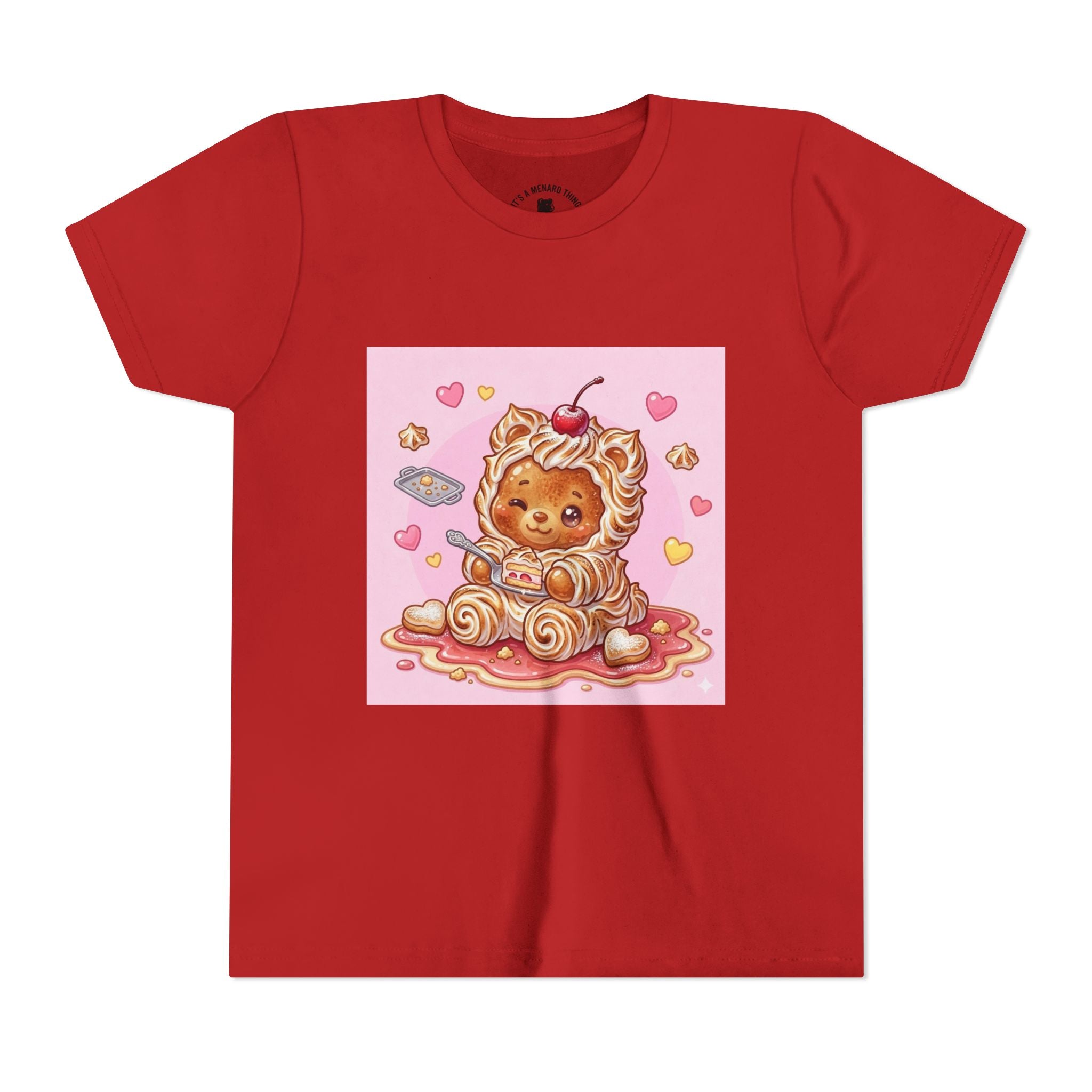 Kawaii Baked Alaska Dessert Gooey Gummy Bear- Kids Tee