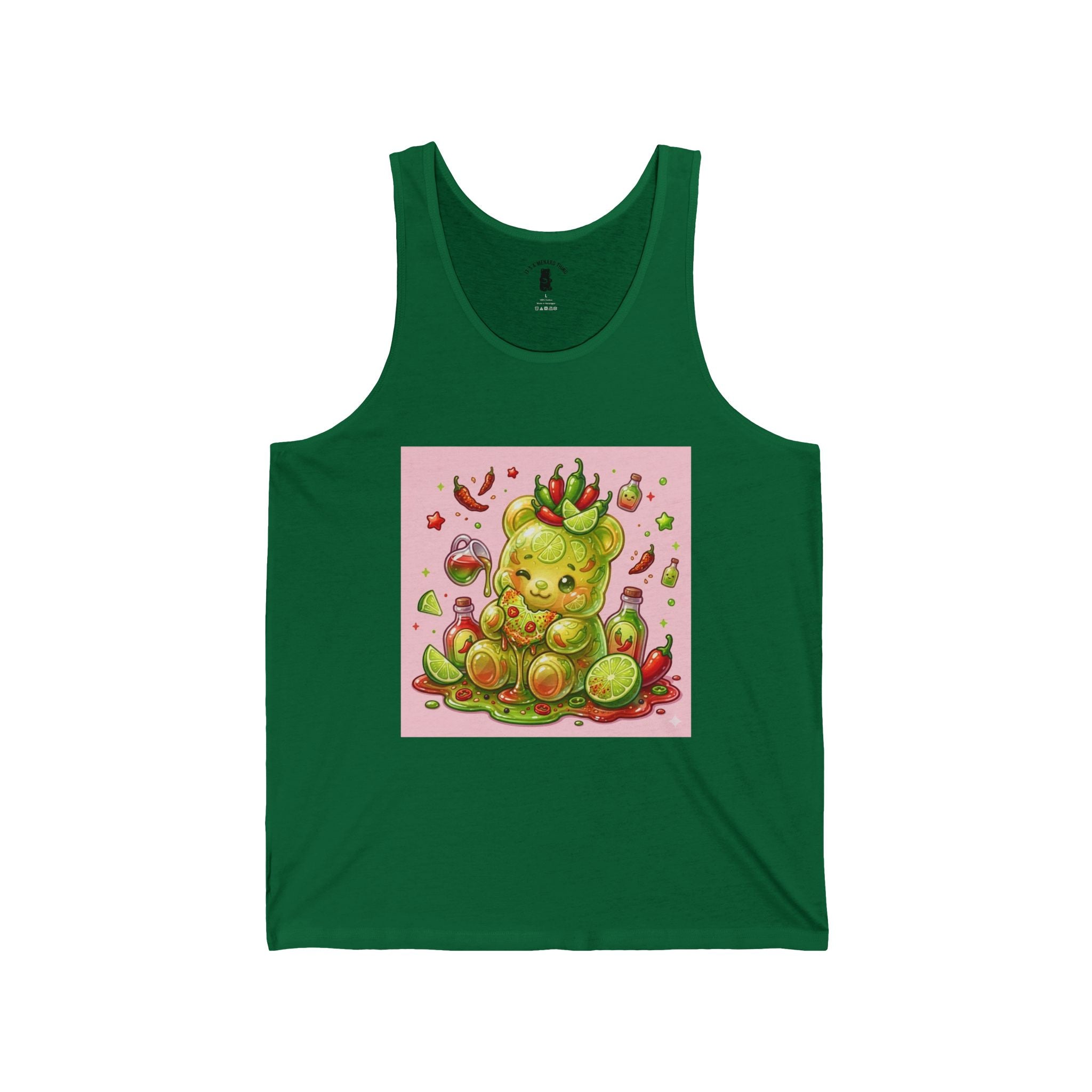Sweet Chili & Lime, Exotic Gooey Gummy Bear Friend — Kawaii Graphic Tank Top