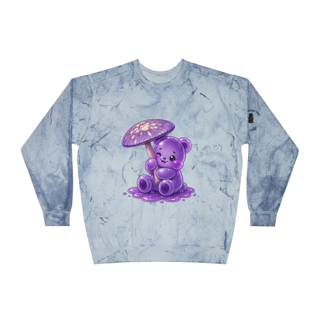 Special Purple Mushroom, Gooey Gummy Bear Friend — Kawaii Graphic Sweatshirt