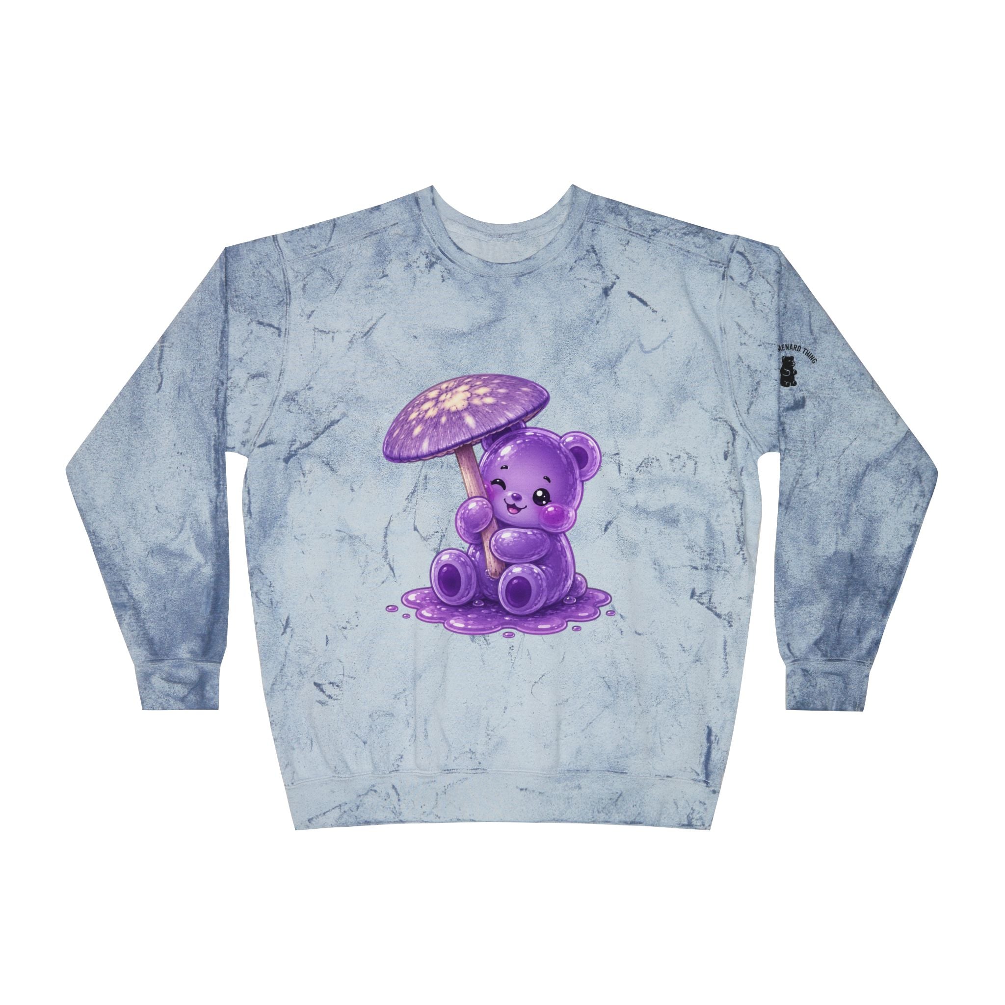 Special Purple Mushroom, Gooey Gummy Bear Friend — Kawaii Graphic Sweatshirt