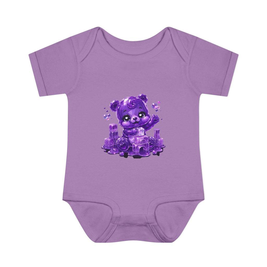 Play Time, Purple Crystal Baby Oozy Bear Gummy Cutie Addition- Graphic Onesie