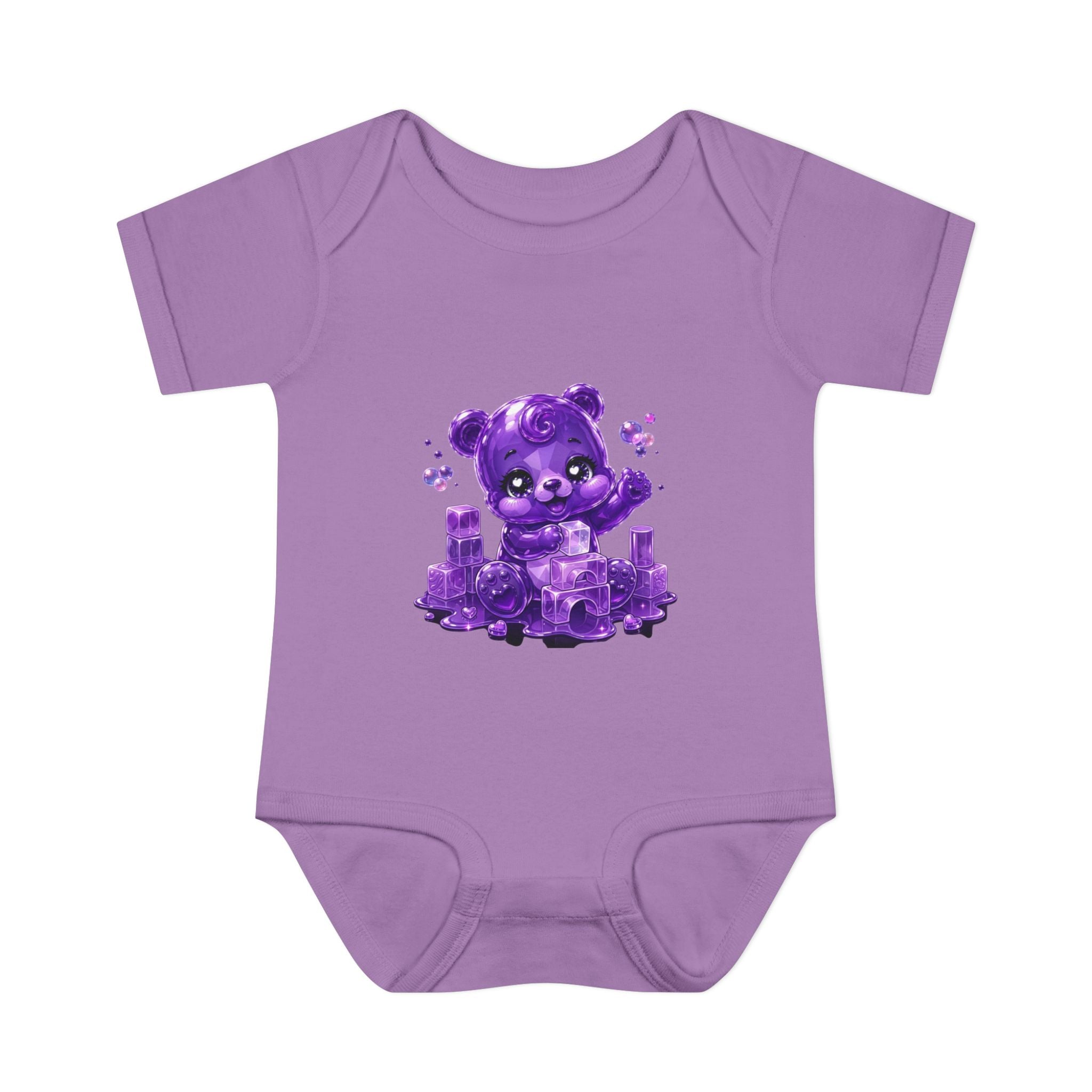 Play Time, Purple Crystal Baby Oozy Bear Gummy Cutie Addition- Graphic Onesie