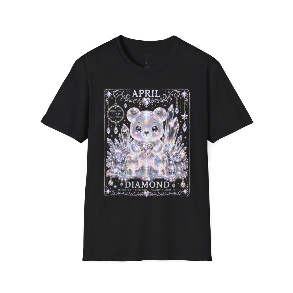 April, Diamond Birthstone Crystal Oozy Bear Friend Special Addition- Graphic Shirt