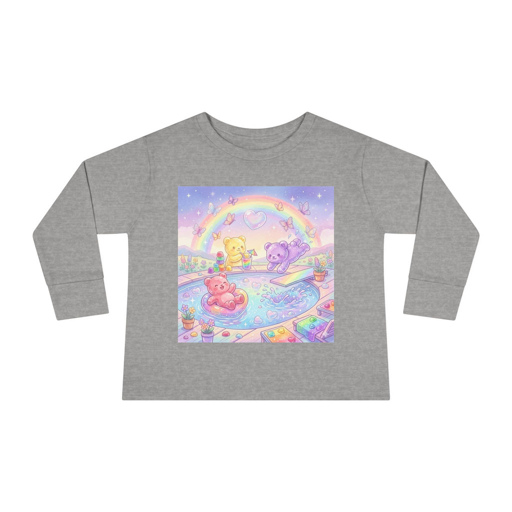 Pool Party, Swim Time Oozy Bear Summer Friends Group- Graphic Long Sleeve Shirt