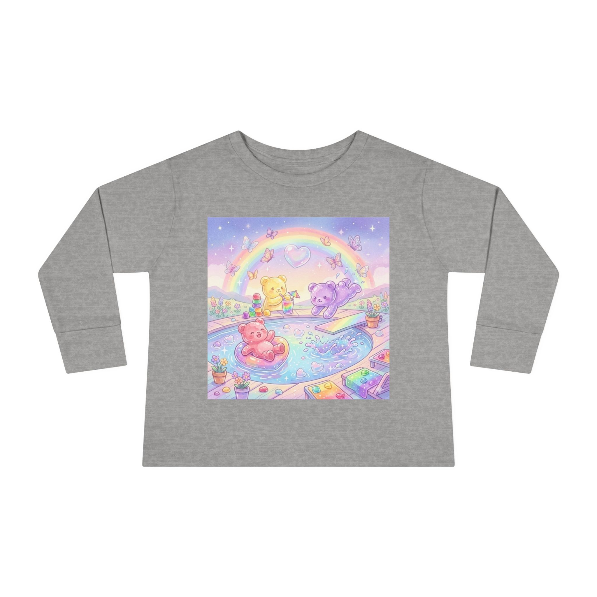 Pool Party, Swim Time Oozy Bear Summer Friends Group- Graphic Long Sleeve Shirt