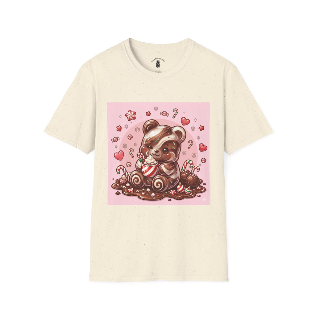 Cute Hot Chocolate and Peppermint stick Gooey Gummy Bear — Kawaii Graphic Tee